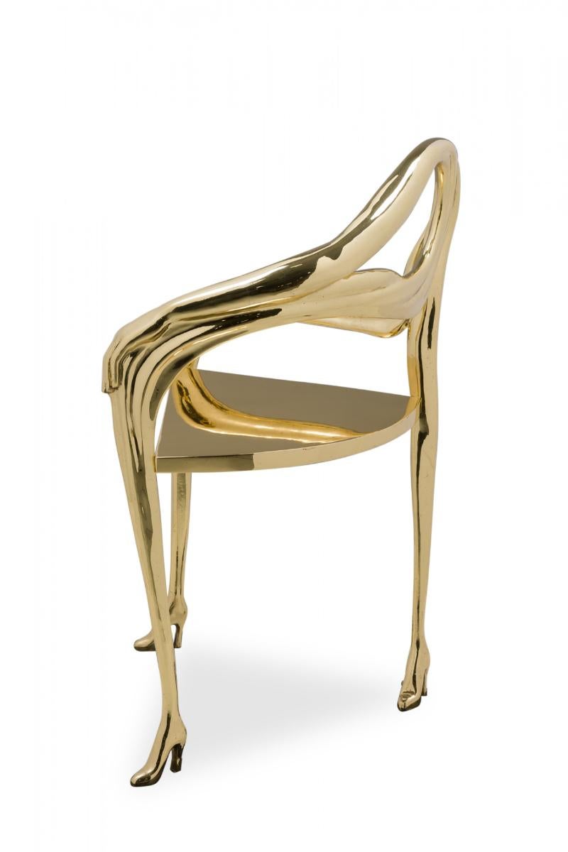 Mid-Century Modern Barcelona Design / Salvador Dali Sculptural Solid Polished Brass 