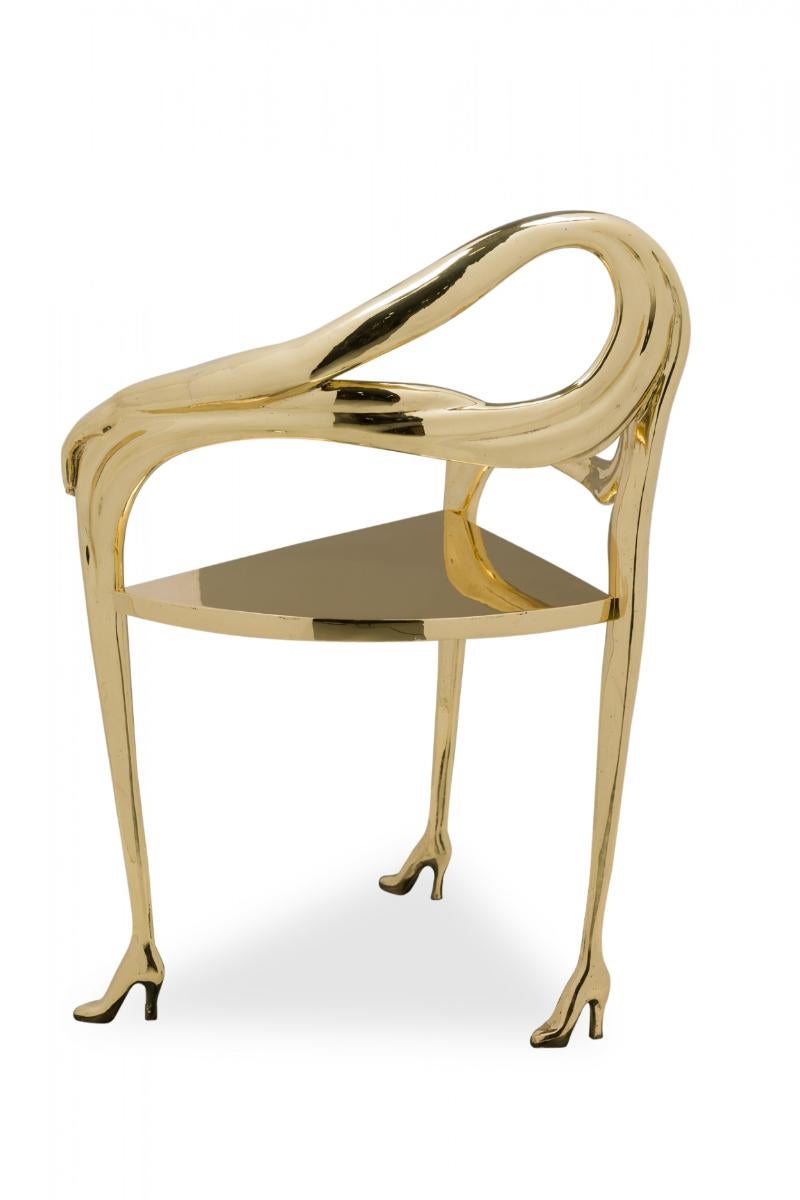 Unknown Barcelona Design / Salvador Dali Sculptural Solid Polished Brass 