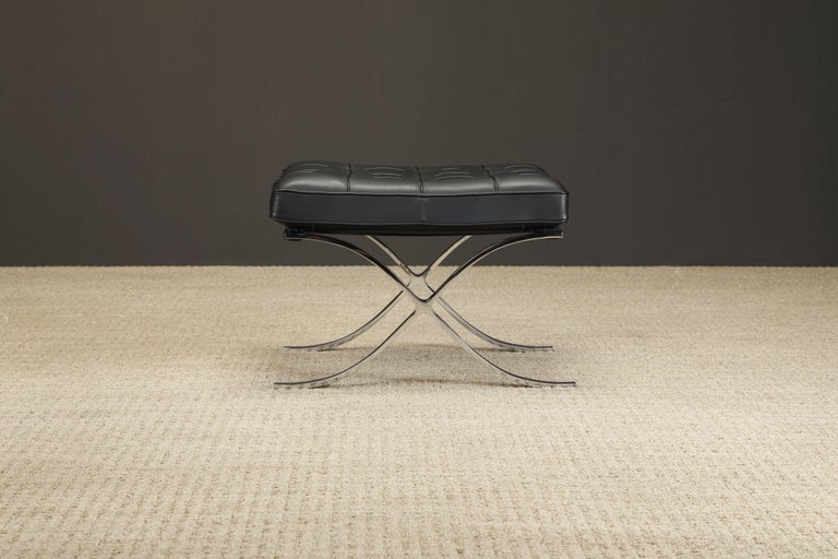 Barcelona Lounge Chair & Ottoman by Mies van der Rohe for Knoll Studios, Signed For Sale 5