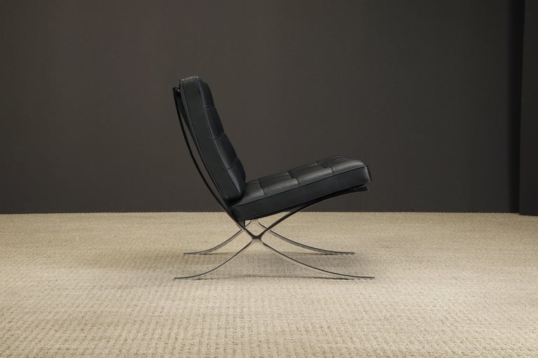 Barcelona Lounge Chair & Ottoman by Mies van der Rohe for Knoll Studios, Signed For Sale 2