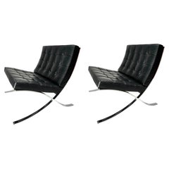 Sedie da salotto Barcelona di Mies van der Rohe per Knoll International (Firmato)