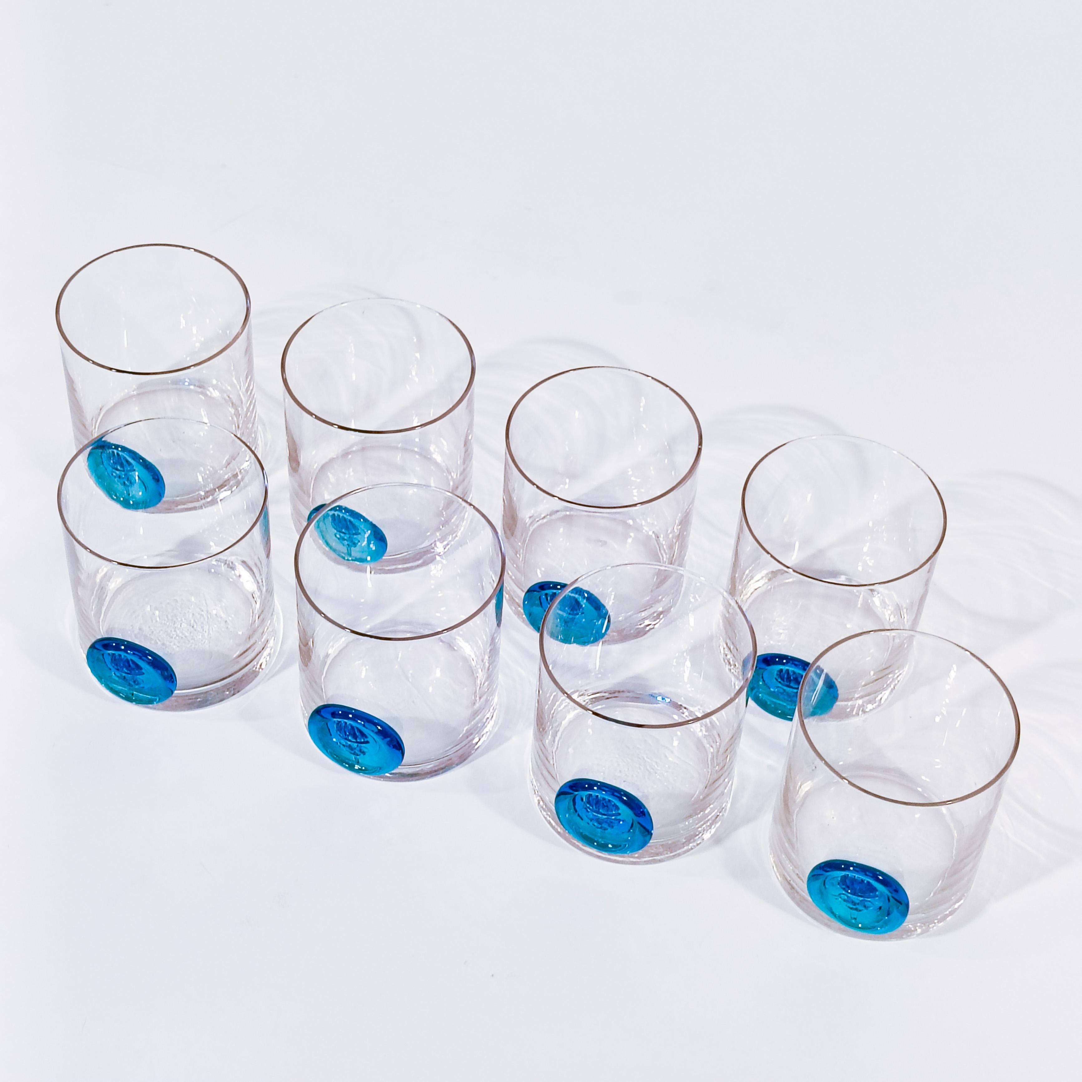 Spanish Barcelona Olympic Games hand-blown glasses by Gordiola, Spain, 1992 For Sale