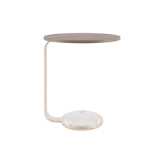 Barcelona Side Table in Marble and Brass Metal Finish