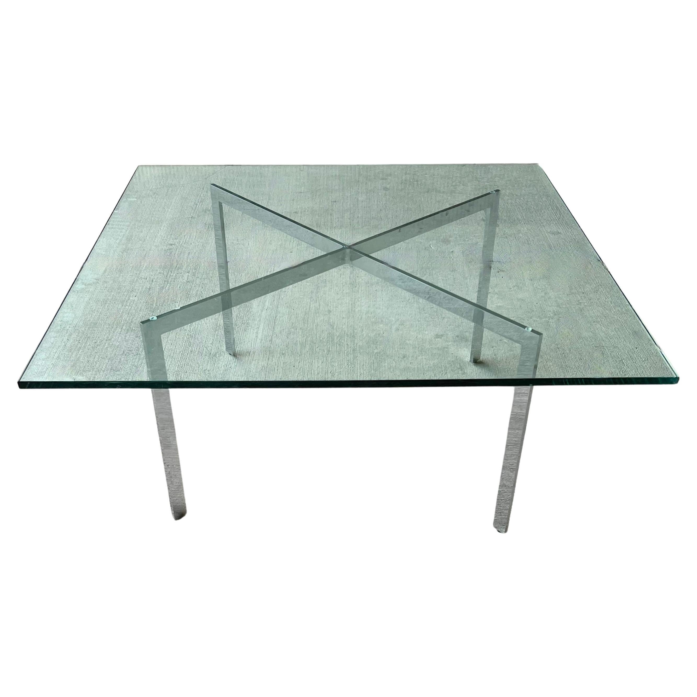 Barcelona Silver X Coffee Table by Ludwig Mies Van Der Rohe For Sale
