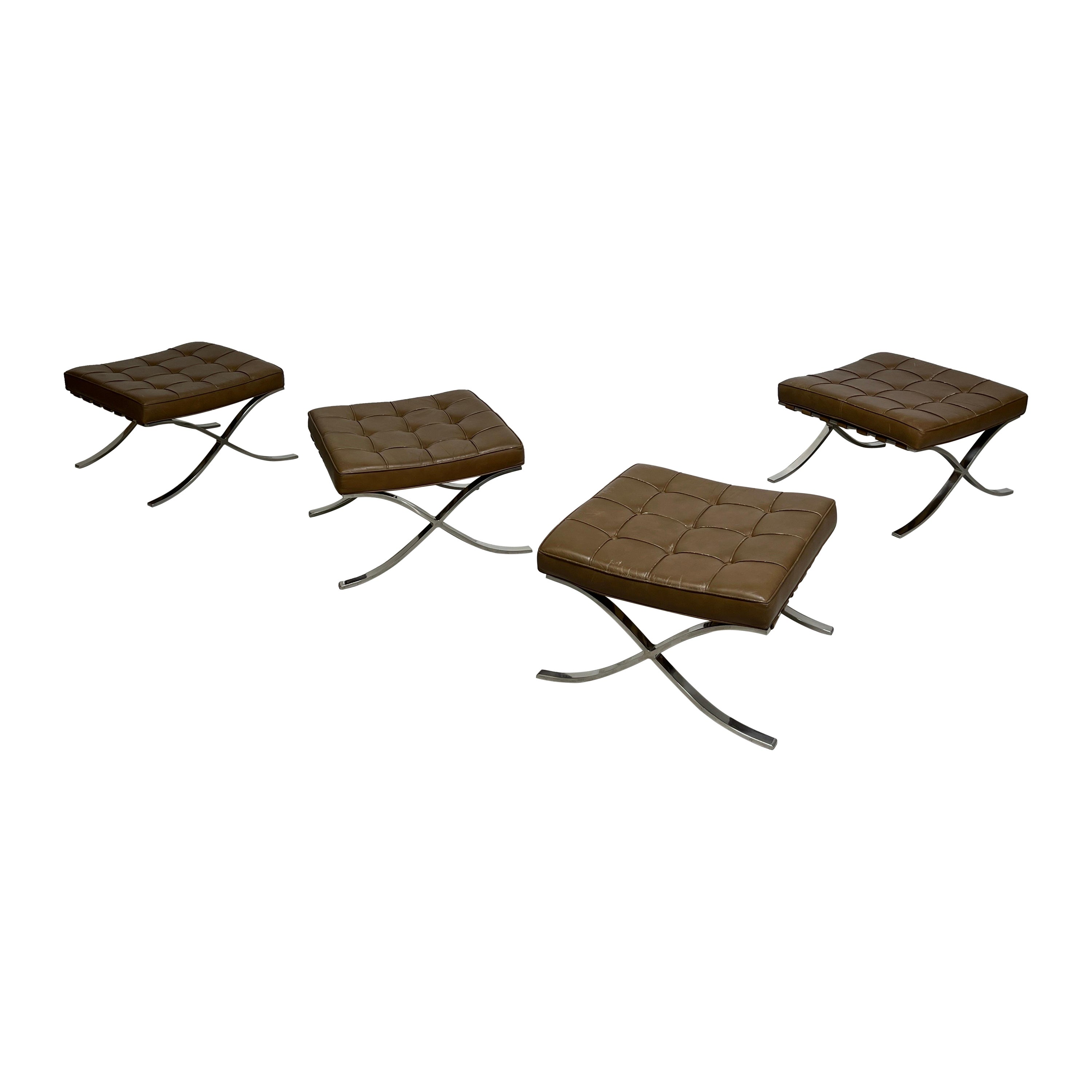 Barcelona-Hocker von Mies Van Der Rohe für Knoll im Angebot