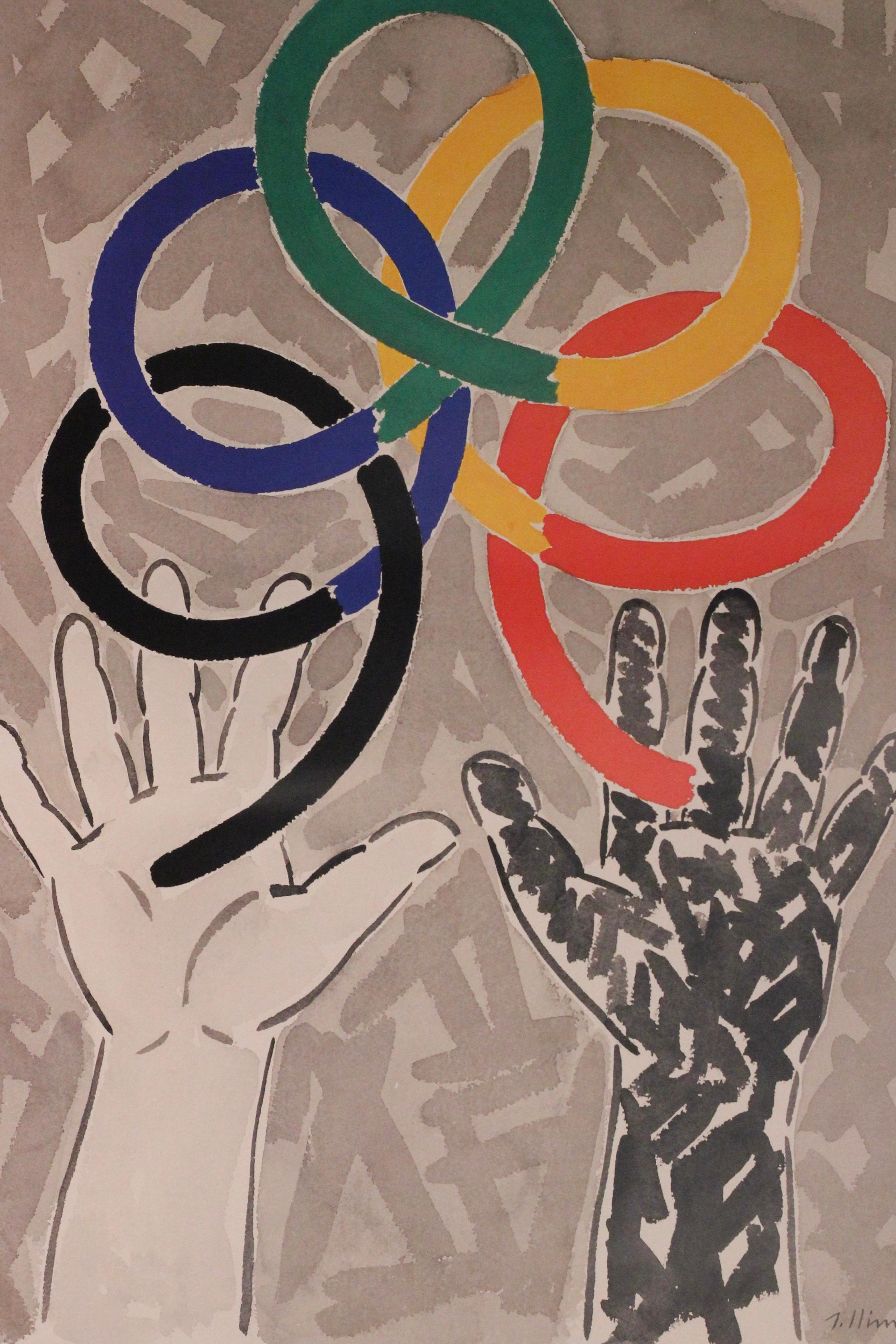 Olympisches Sommerplakat Barcelona 1992 des Künstlers Robert Llimós für die Xxv-Spiele (Spanisch) im Angebot