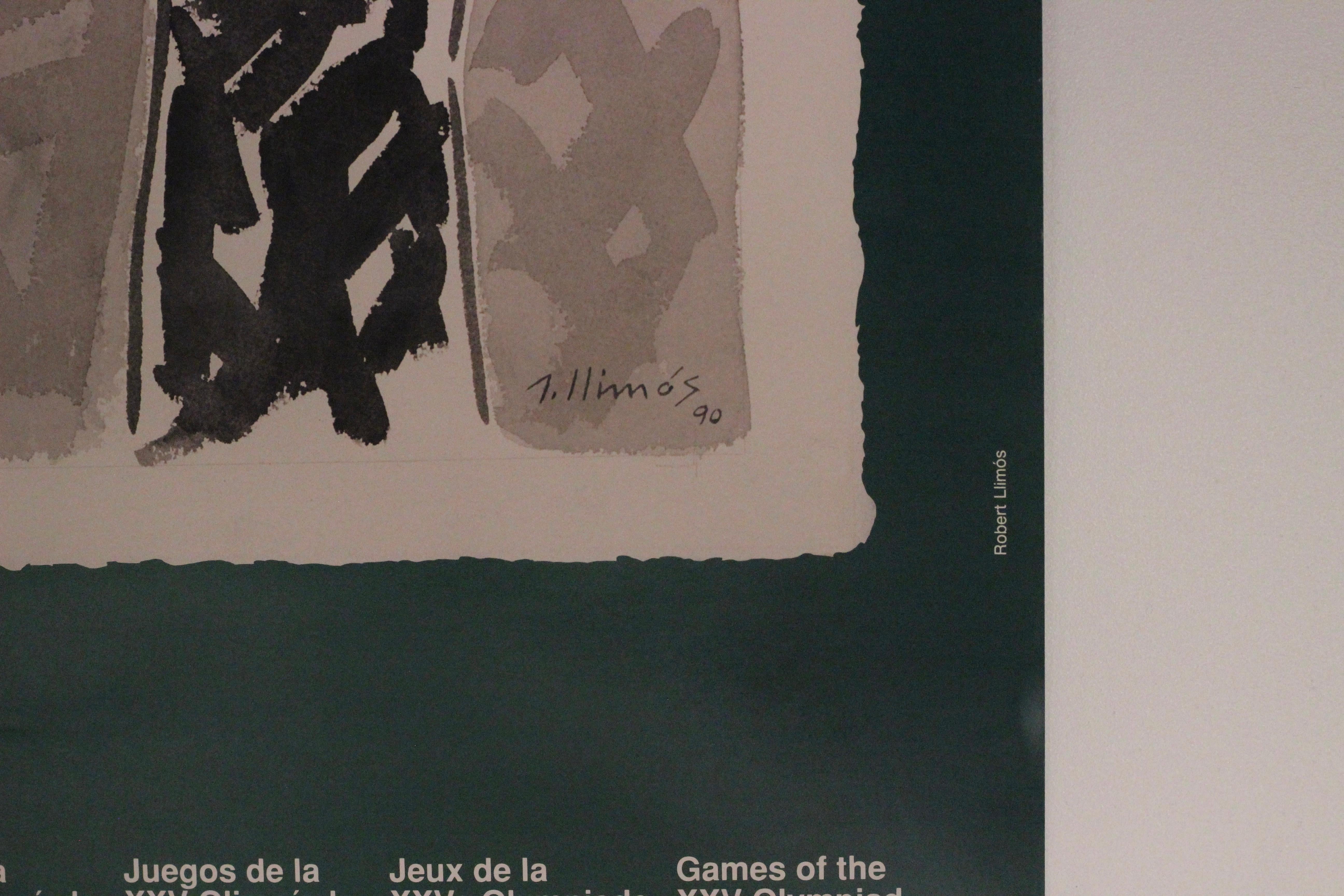 Olympisches Sommerplakat Barcelona 1992 des Künstlers Robert Llimós für die Xxv-Spiele (Papier) im Angebot