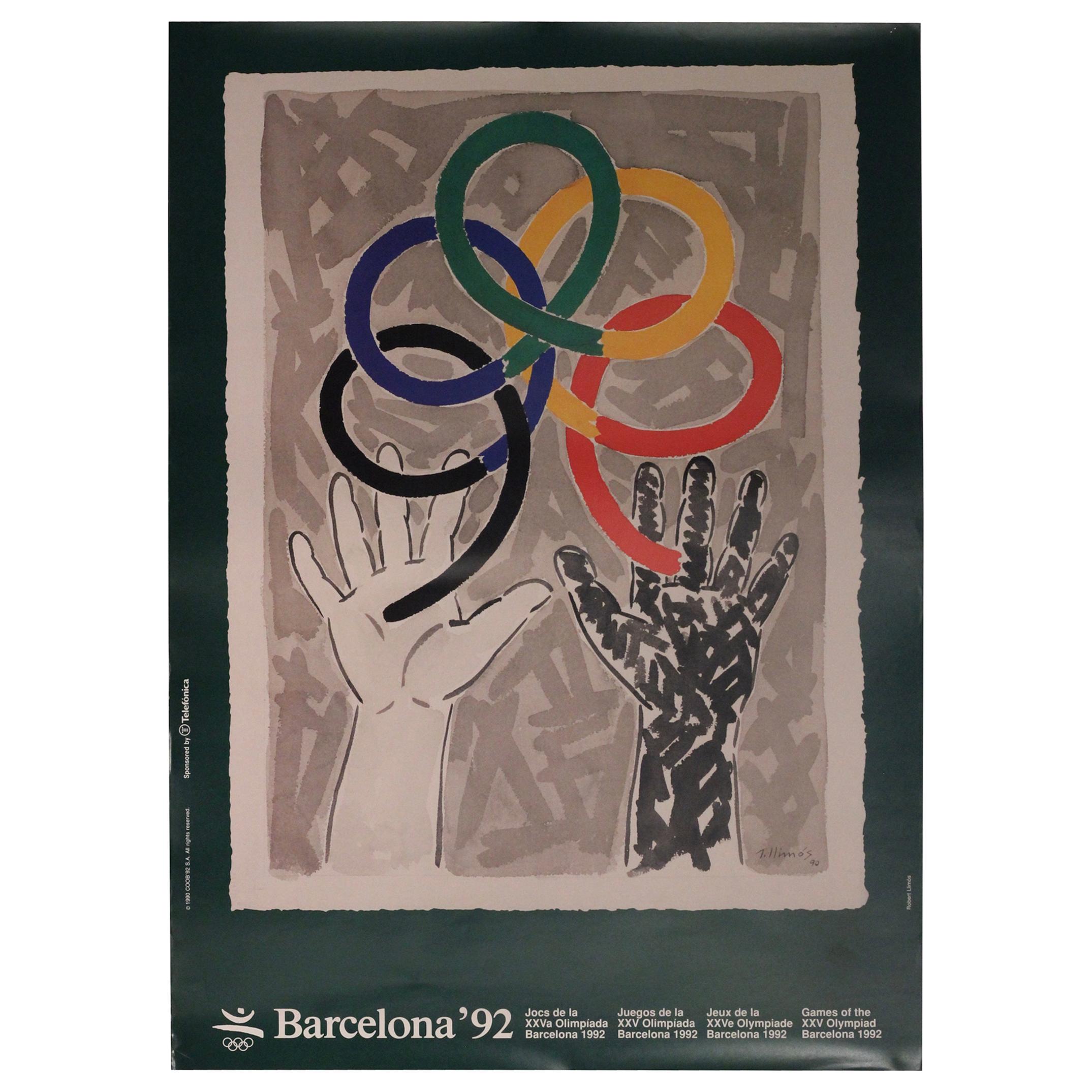 Barcelona Summer Olympic Poster 1992 by Artist Robert Llimós for the Xxv Games