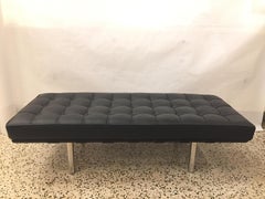 Barcelona Tufted Leather Bench