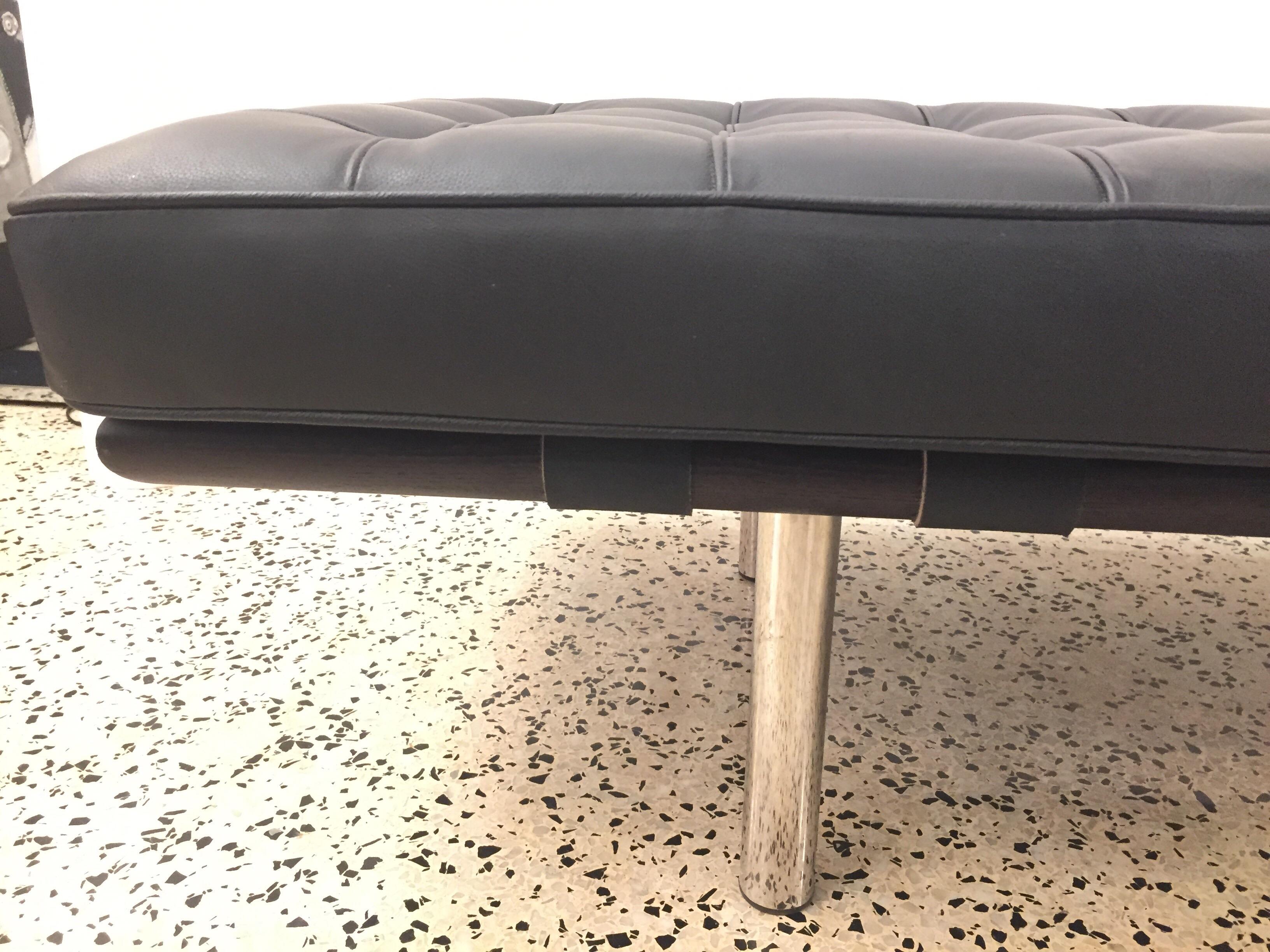 American Barcelona Tufted Leather Bench