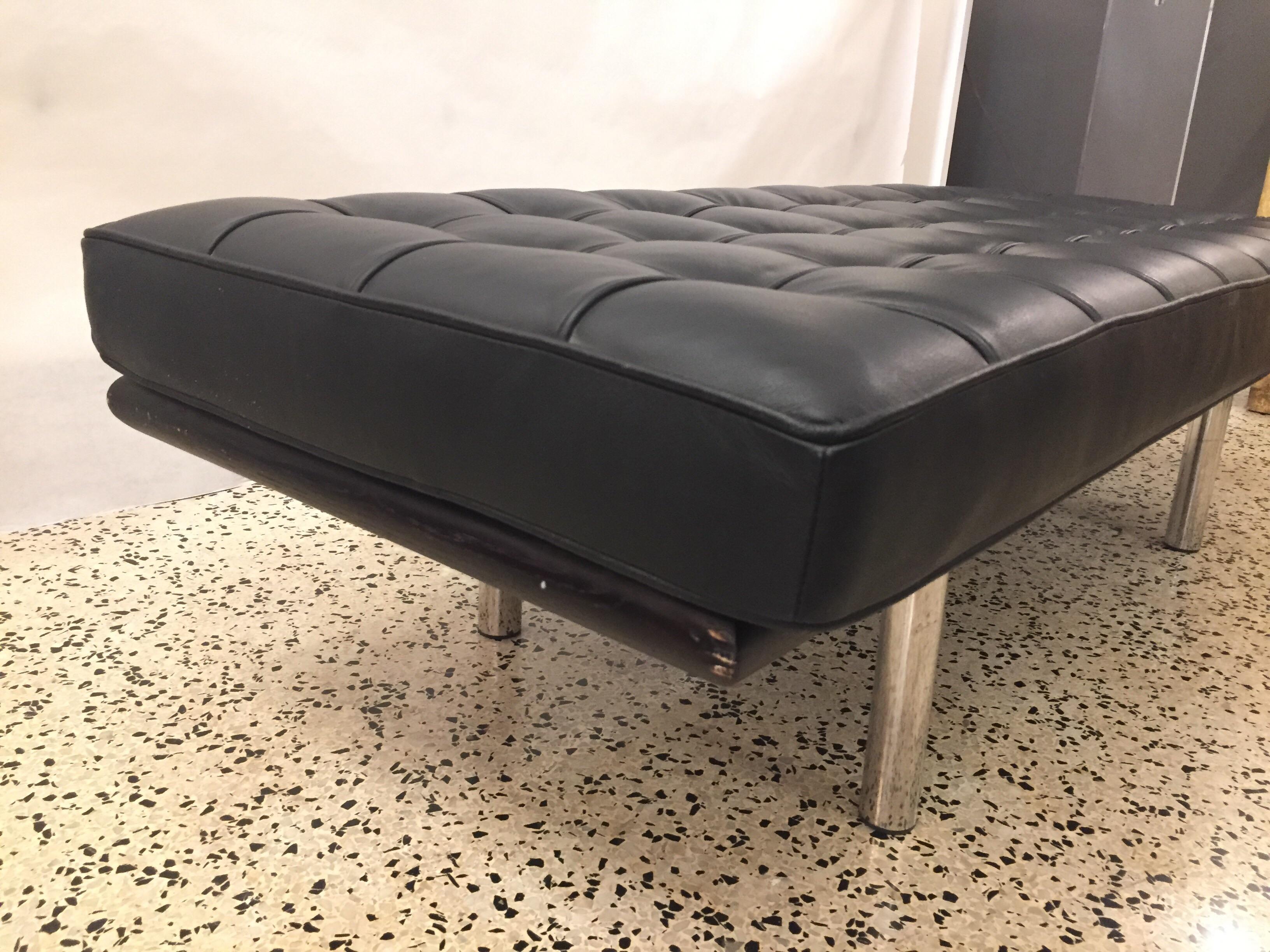 Barcelona Tufted Leather Bench 1