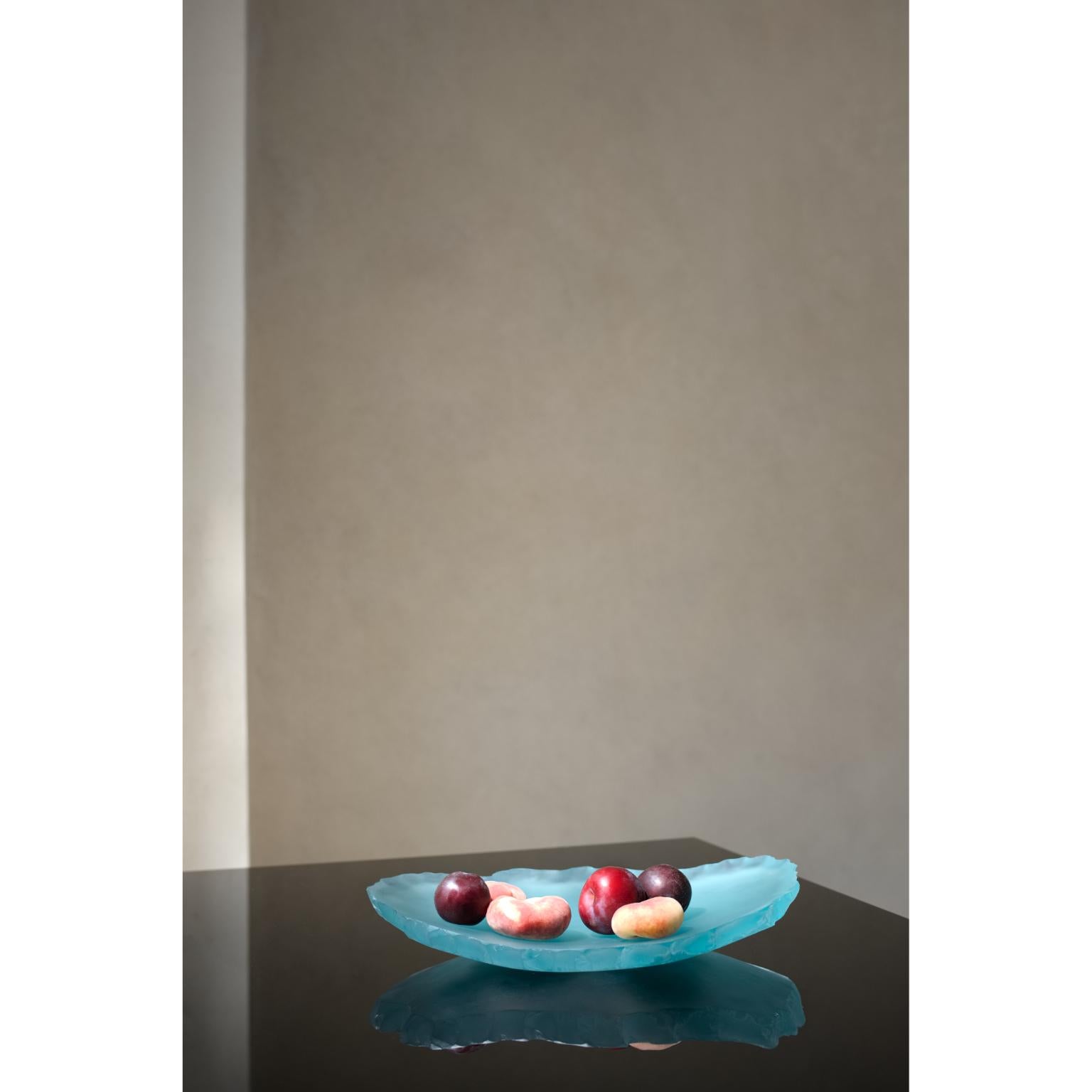 Barchetta-Tablett aus handgehämmertem Glas von VUUN ITALIA (Postmoderne) im Angebot