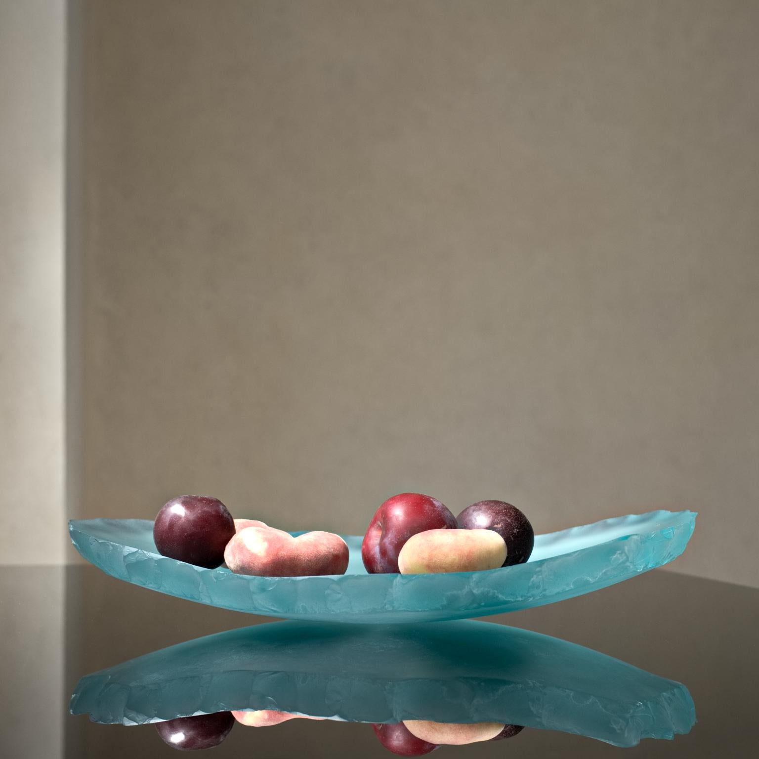 Barchetta-Tablett aus handgehämmertem Glas von VUUN ITALIA (Sonstiges) im Angebot