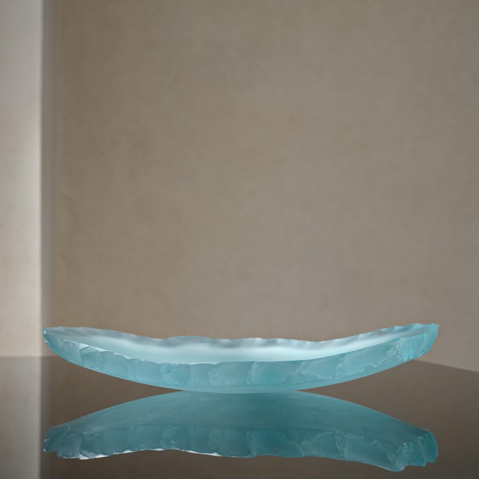 Barchetta-Tablett aus handgehämmertem Glas von VUUN ITALIA im Zustand „Neu“ im Angebot in Geneve, CH
