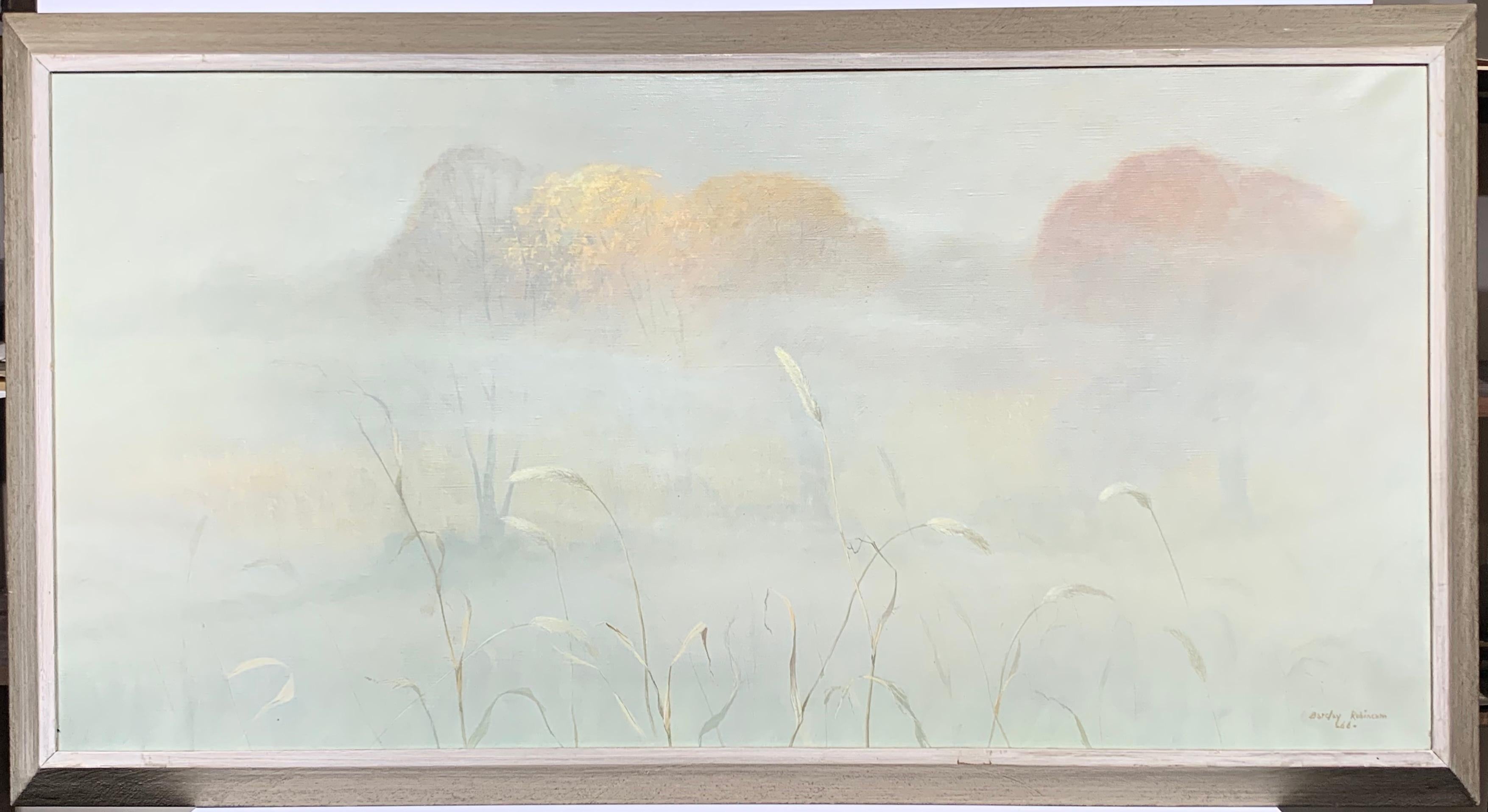 October Fog (West Chester, Chester County PA Landscape) - Painting by Barclay Rubincam