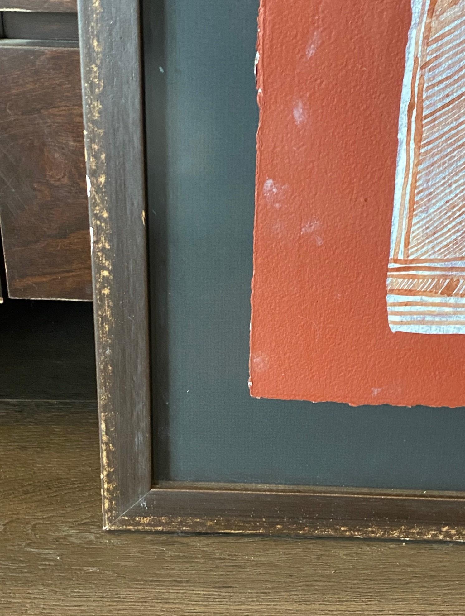 Bardayal Nadjamerrek Art aborigène australien Peinture originale sur écorce en vente 2