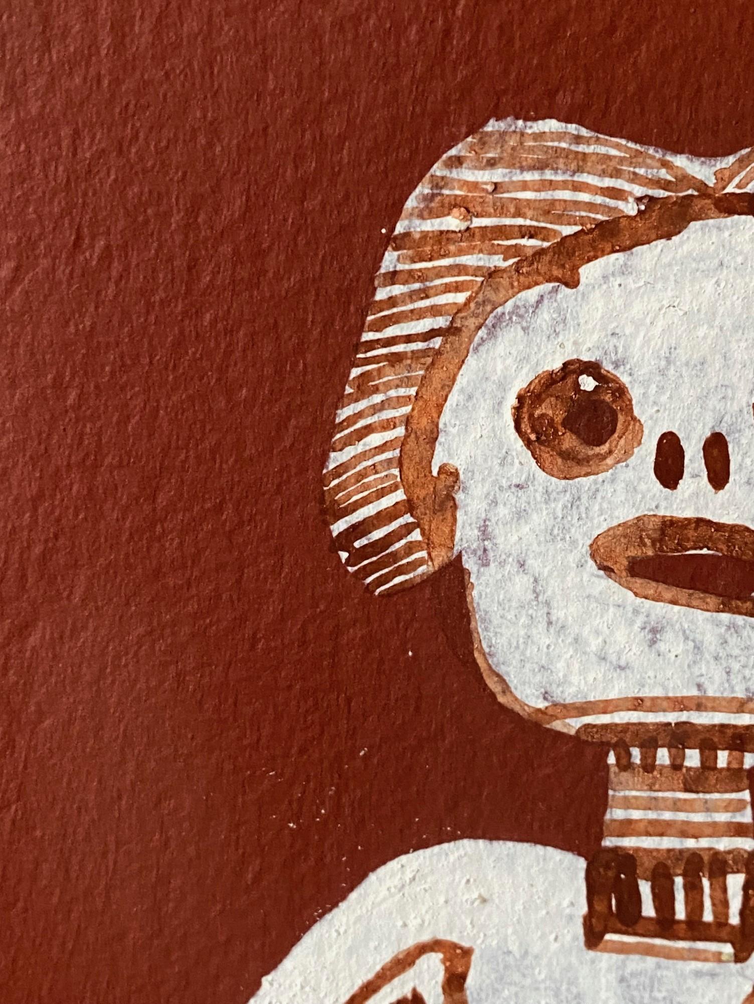 Bardayal Nadjamerrek Art aborigène australien Peinture originale sur écorce en vente 7