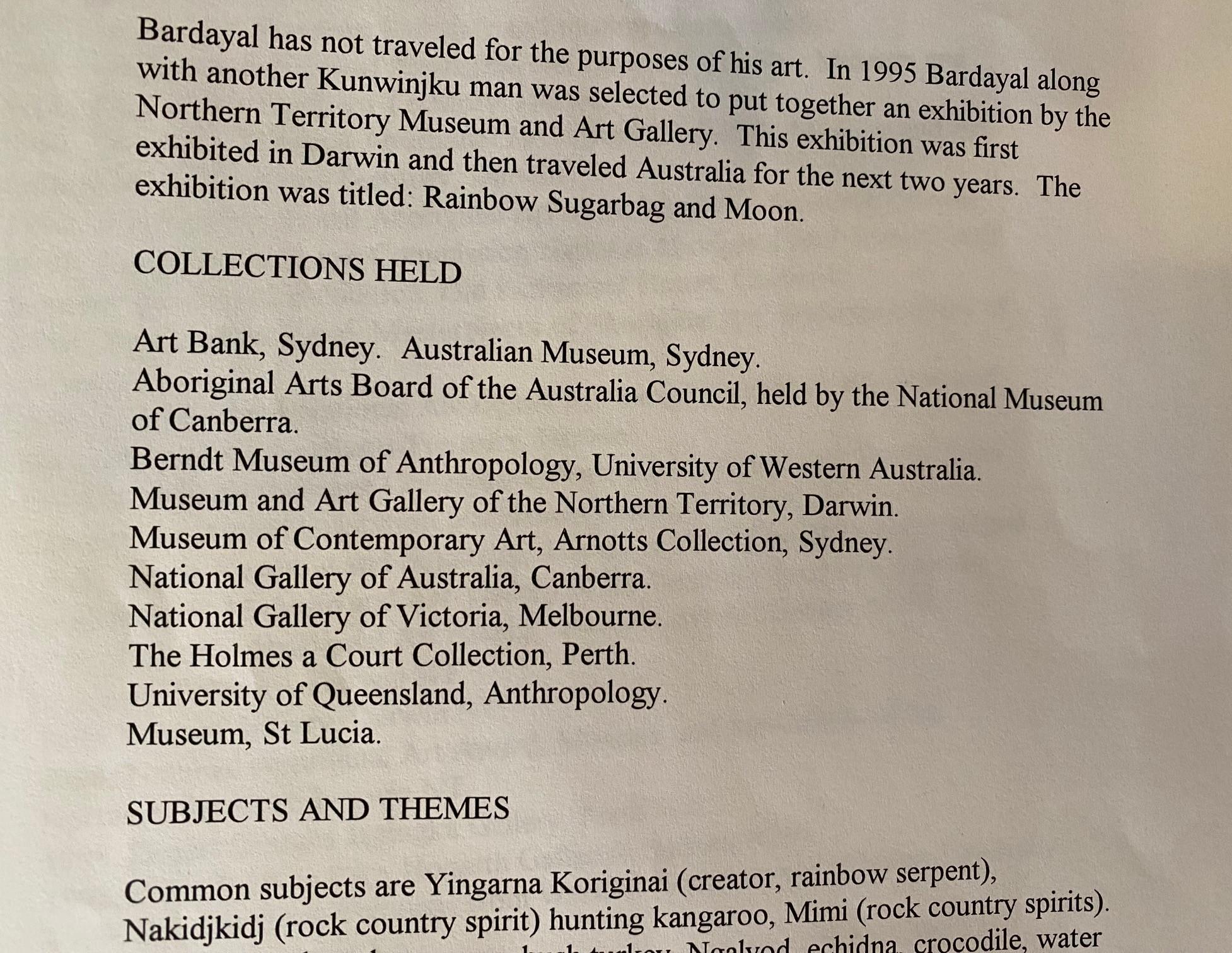 Bardayal Nadjamerrek Art aborigène australien Peinture originale sur �écorce en vente 11