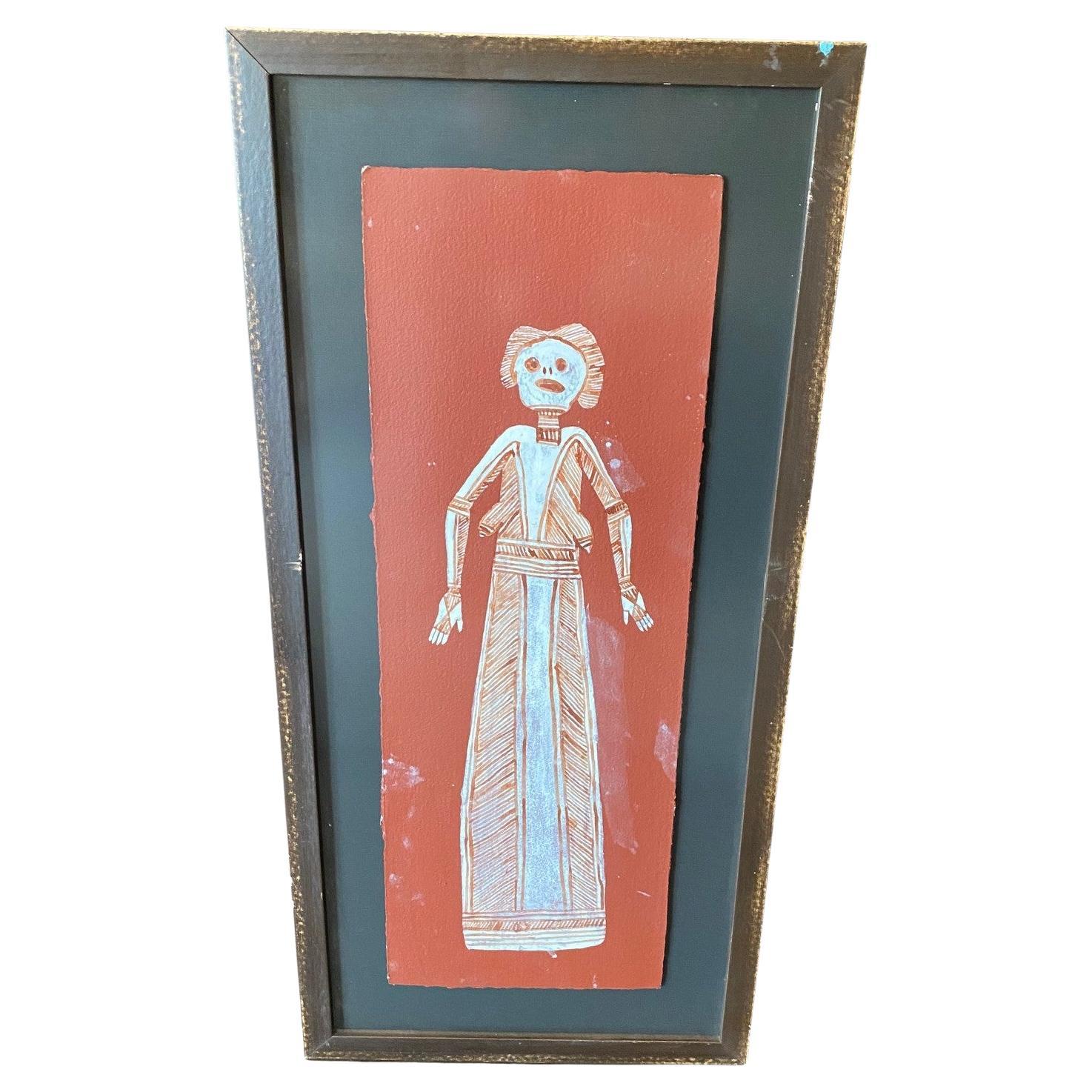 Bardayal Nadjamerrek Australian Indigenous Aboriginal Art Original Bark Painting