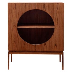 "Bardi" Modernist Bar in Laminated Natural Wood, Cabinet