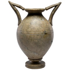Bardiglio Alabaster Vase with Handles