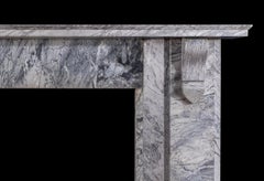 Bardiglio Fiorito Marble Victorian Fireplace