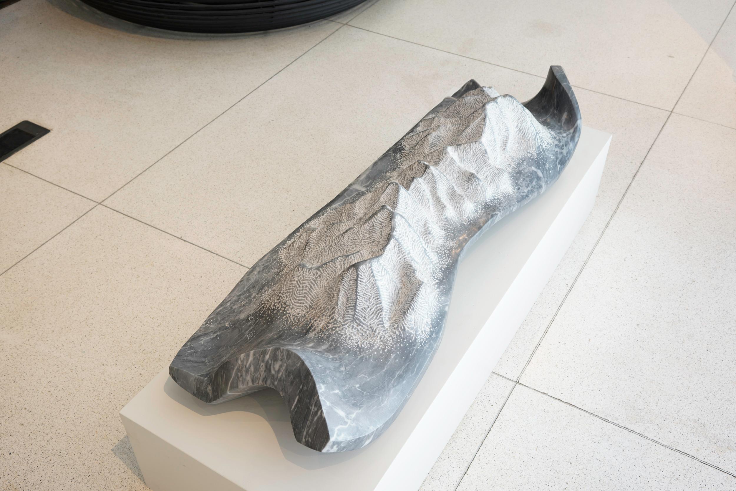 Modern Bardiglio Grey Marble Sculpture by Juan Pablo Marturano, Argentina, 2016 For Sale