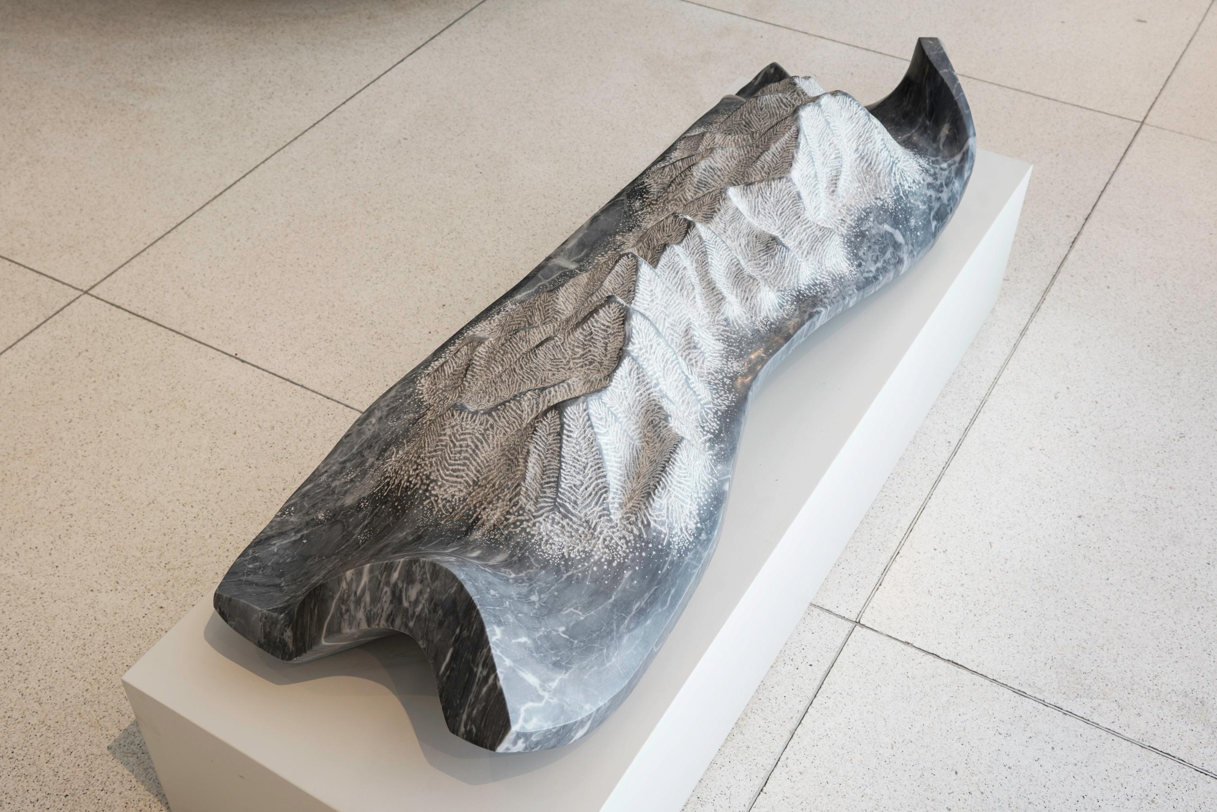 Argentine Bardiglio Grey Marble Sculpture by Juan Pablo Marturano, Argentina, 2016 For Sale