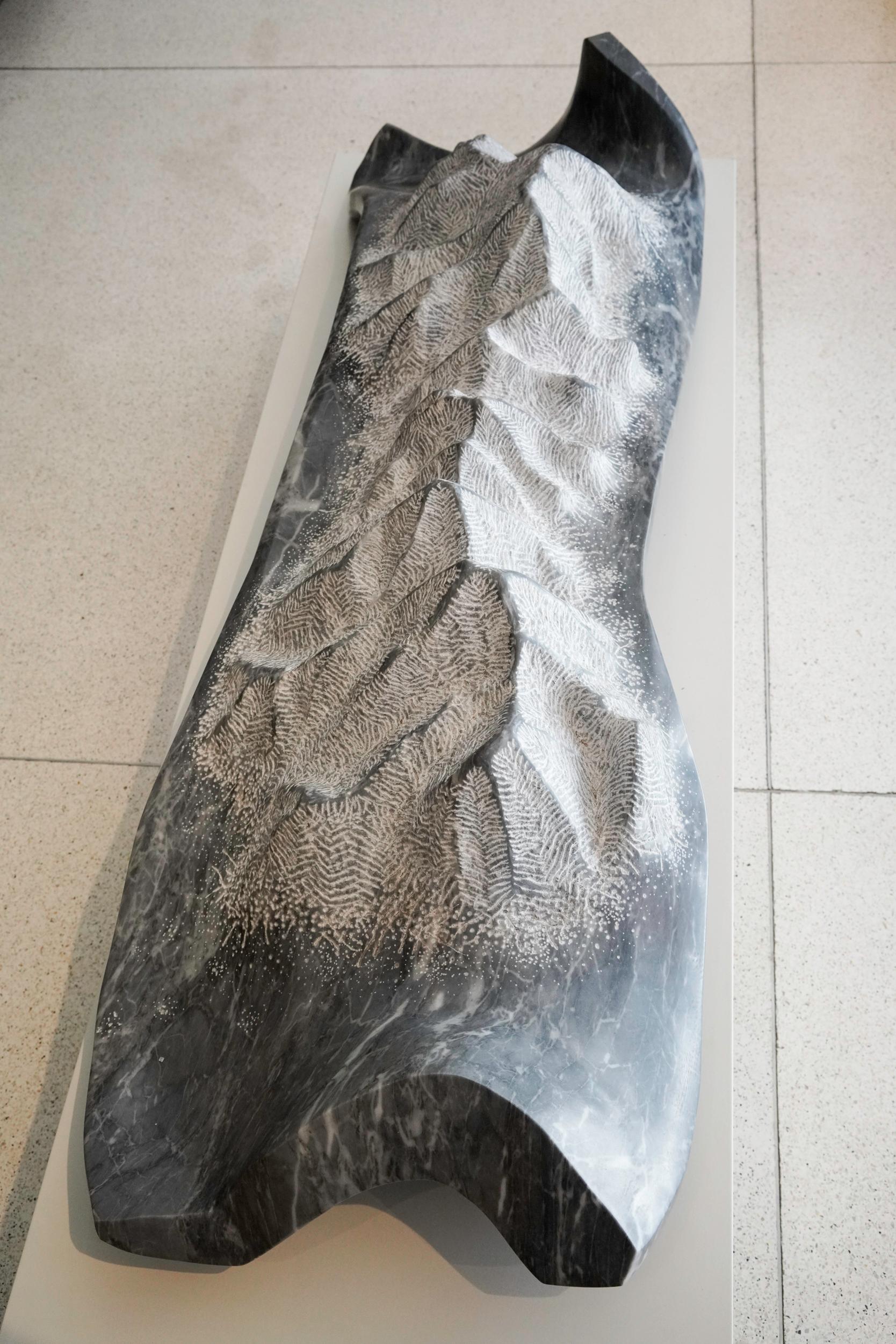 Bardiglio Grey Marble Sculpture by Juan Pablo Marturano, Argentina, 2016 In Good Condition For Sale In Buenos Aires, Buenos Aires