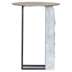 Bardiglio Marble Side Table by Green Apple