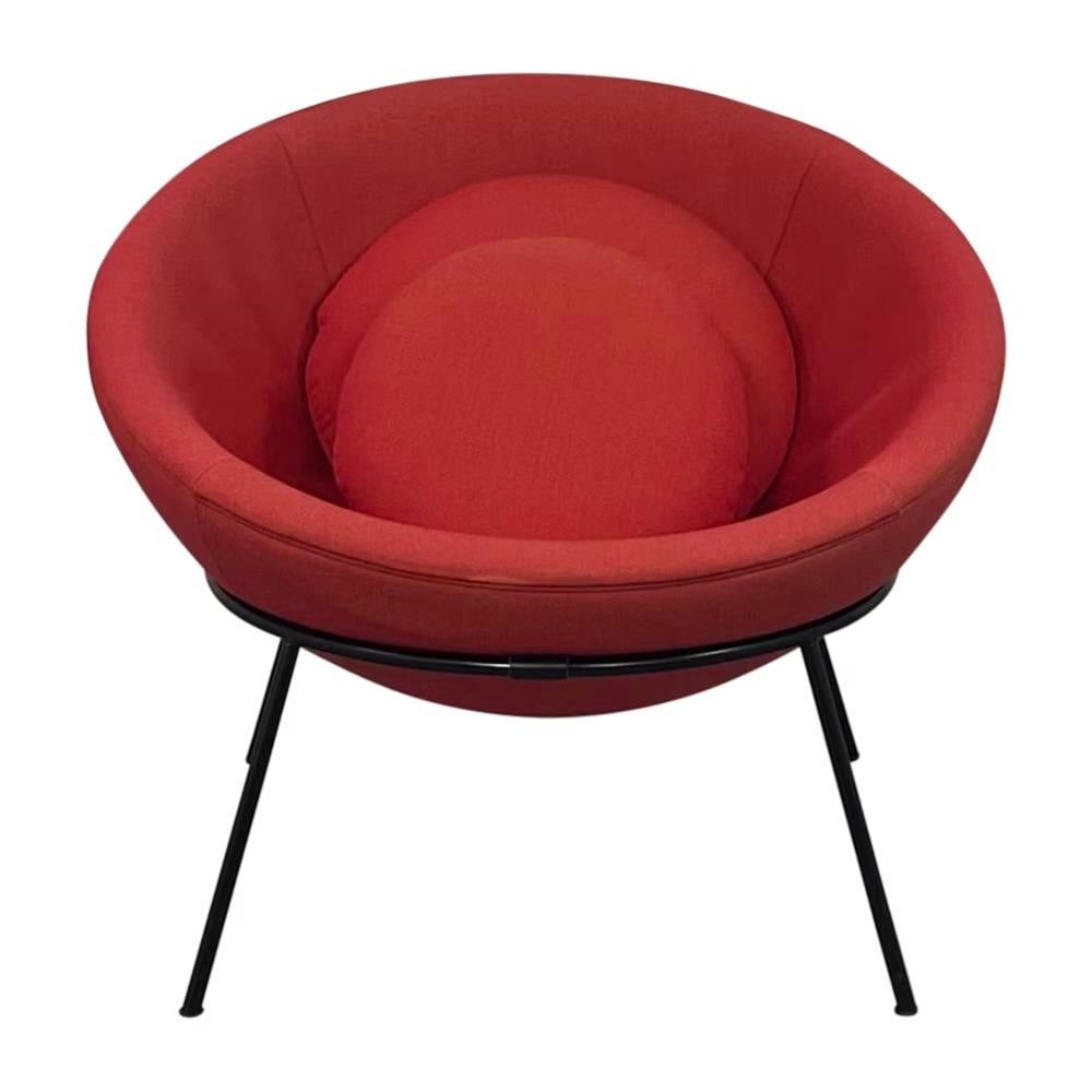 Mid-Century Modern Bardi’s Bowl Chair, Red, Arper, Lina Bo Bardi, 1951, 2012, Ltd. Edition, Italy.