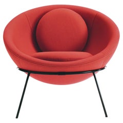 Sedia a scodella di Bardi, rossa, Arper, Lina Bo Bardi, 1951, 2012, srl. Edizione, Italia.