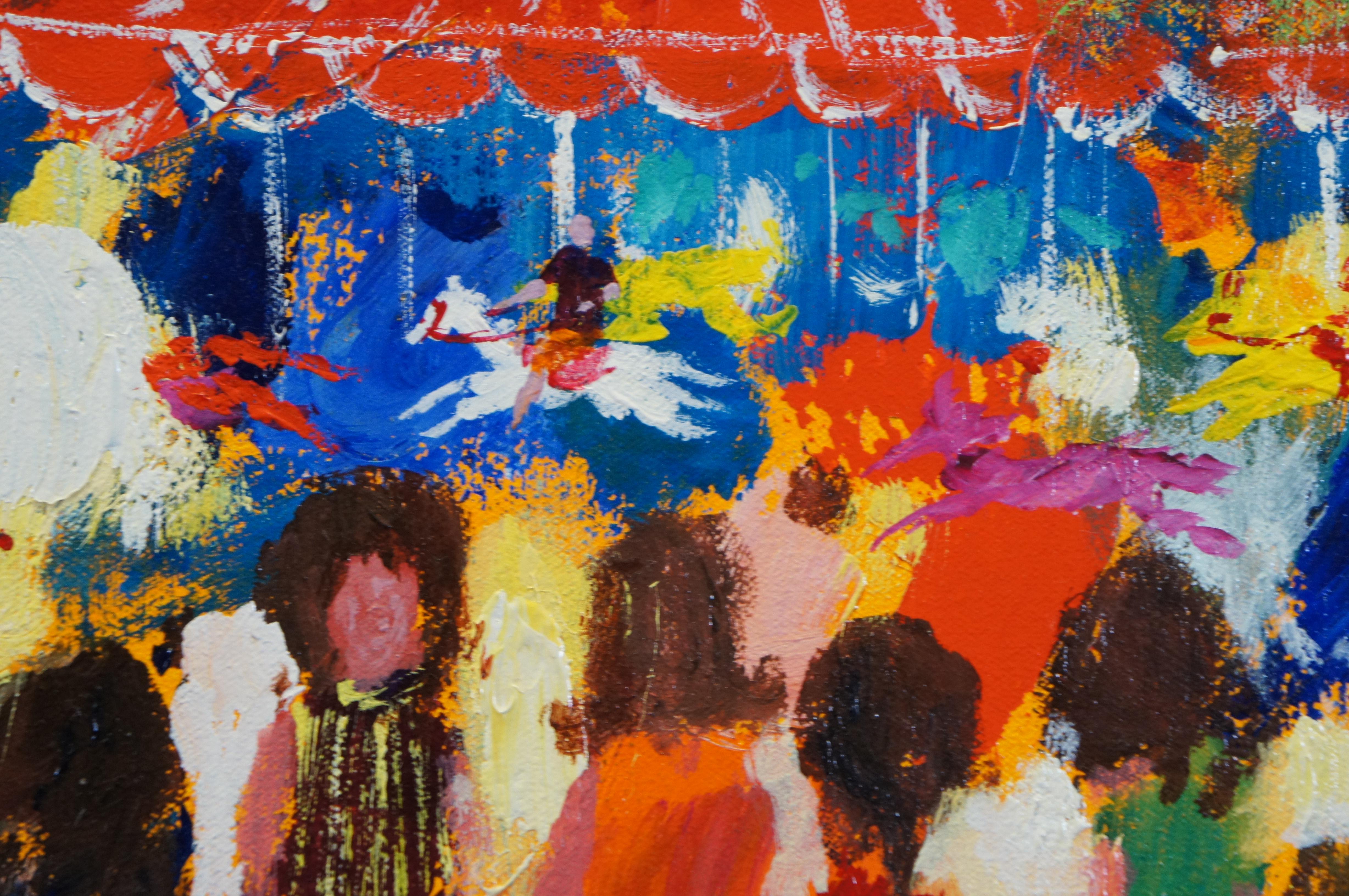 Bardolli Impressionista Bambini Carnevale Merry Go Round Olio su tela 47