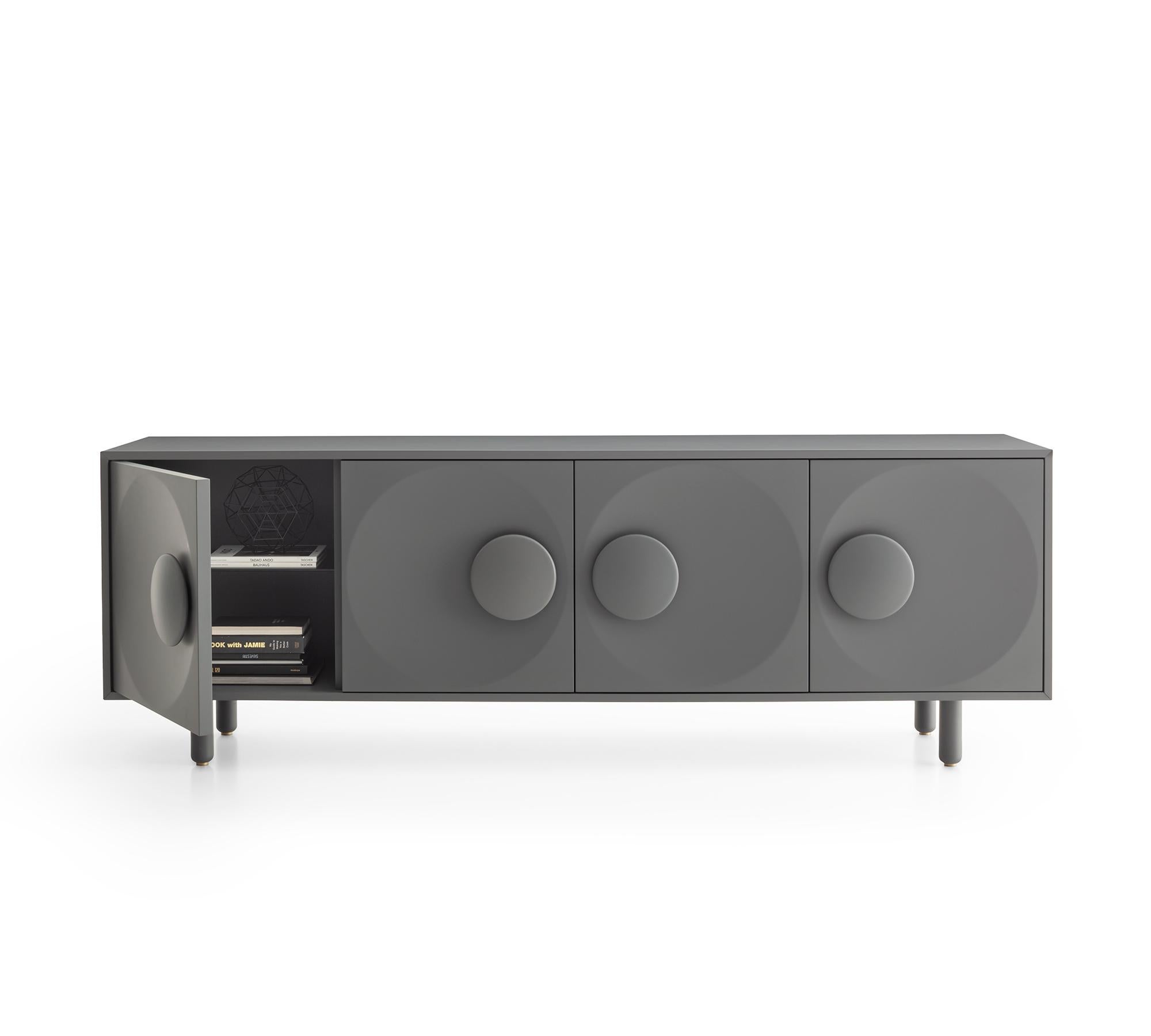 Bardot 4-Door Anthracite-Gray Sideboard For Sale 2