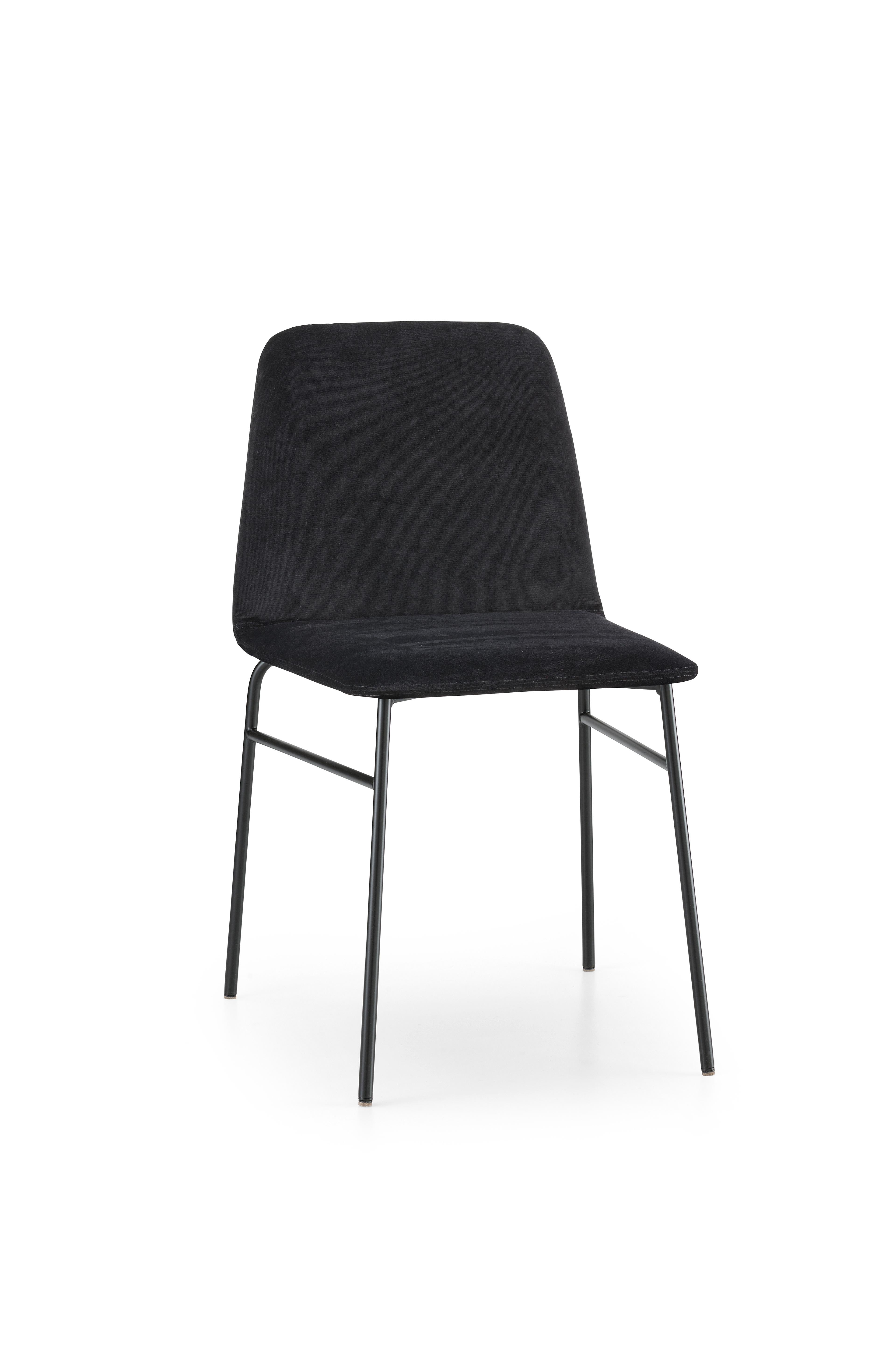 Italian Bardot Chair Met, Fabric, Metal, Black, Red, Green Modern by Emilio Nanni For Sale