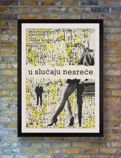 Bardot 'Love is My Profession' Original Vintage Movie Poster, Yugoslavian, 1959