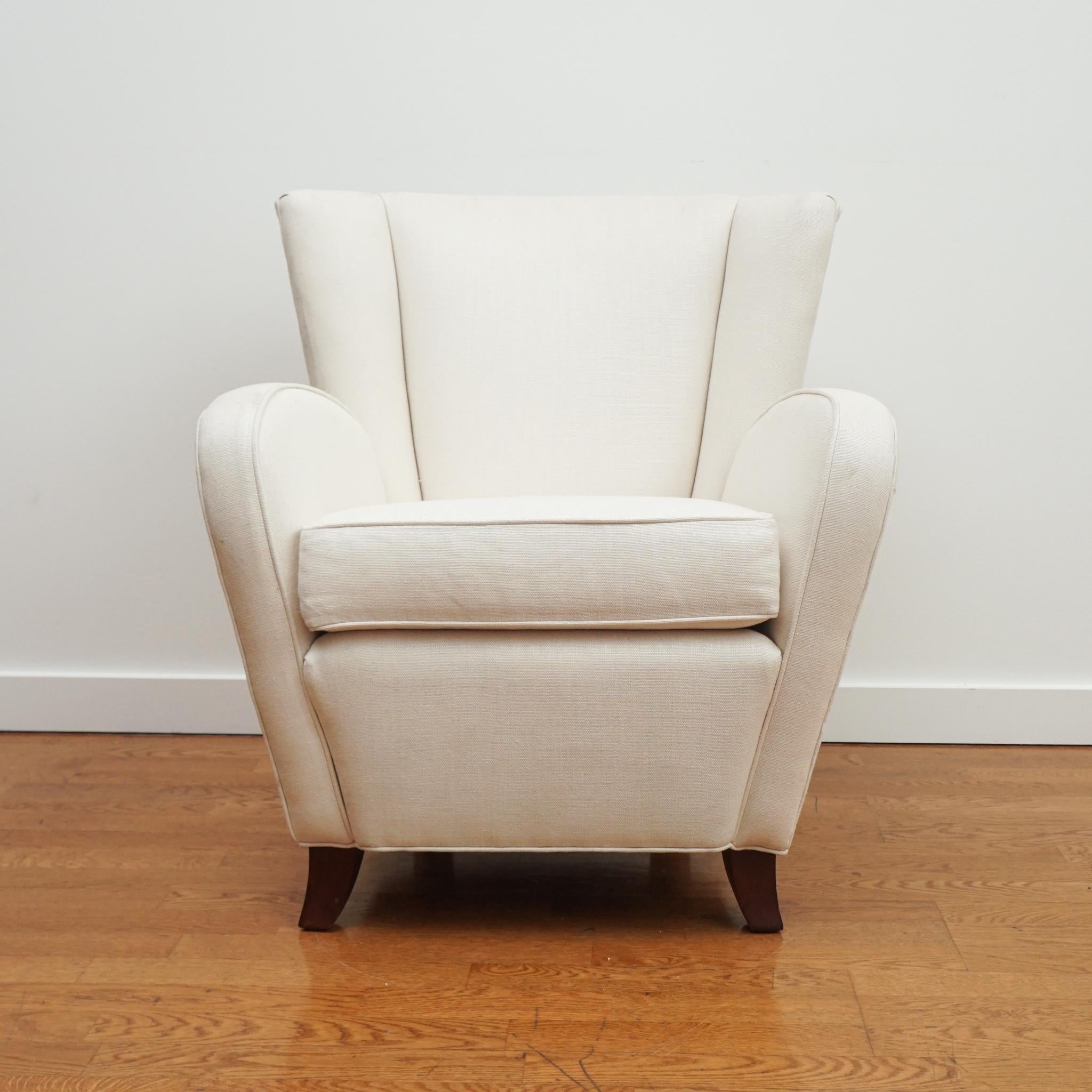 Machine-Made Bardot Wing Chair by Bunny Williams For Sale