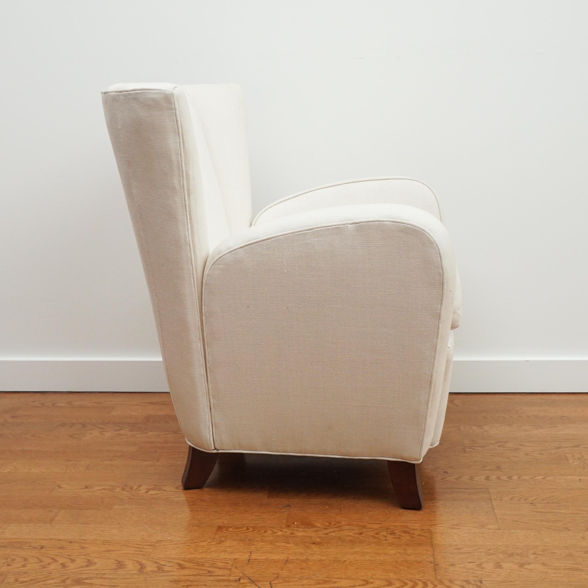 Contemporary Bardot Wing Chair by Bunny Williams For Sale