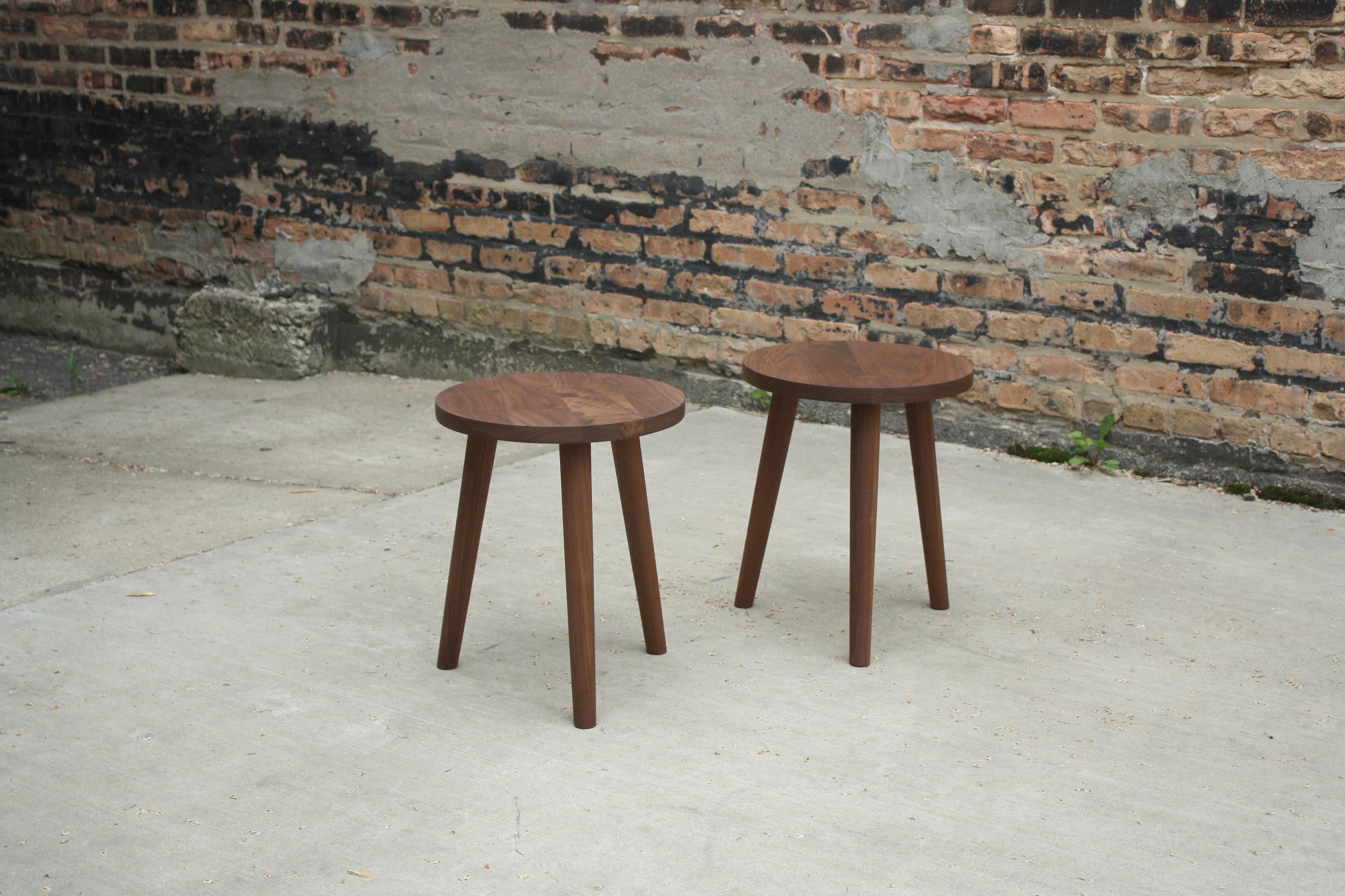 Bare a Handmade Wood Stool or Side Table Available in Custom Sizing and Finishes For Sale 2