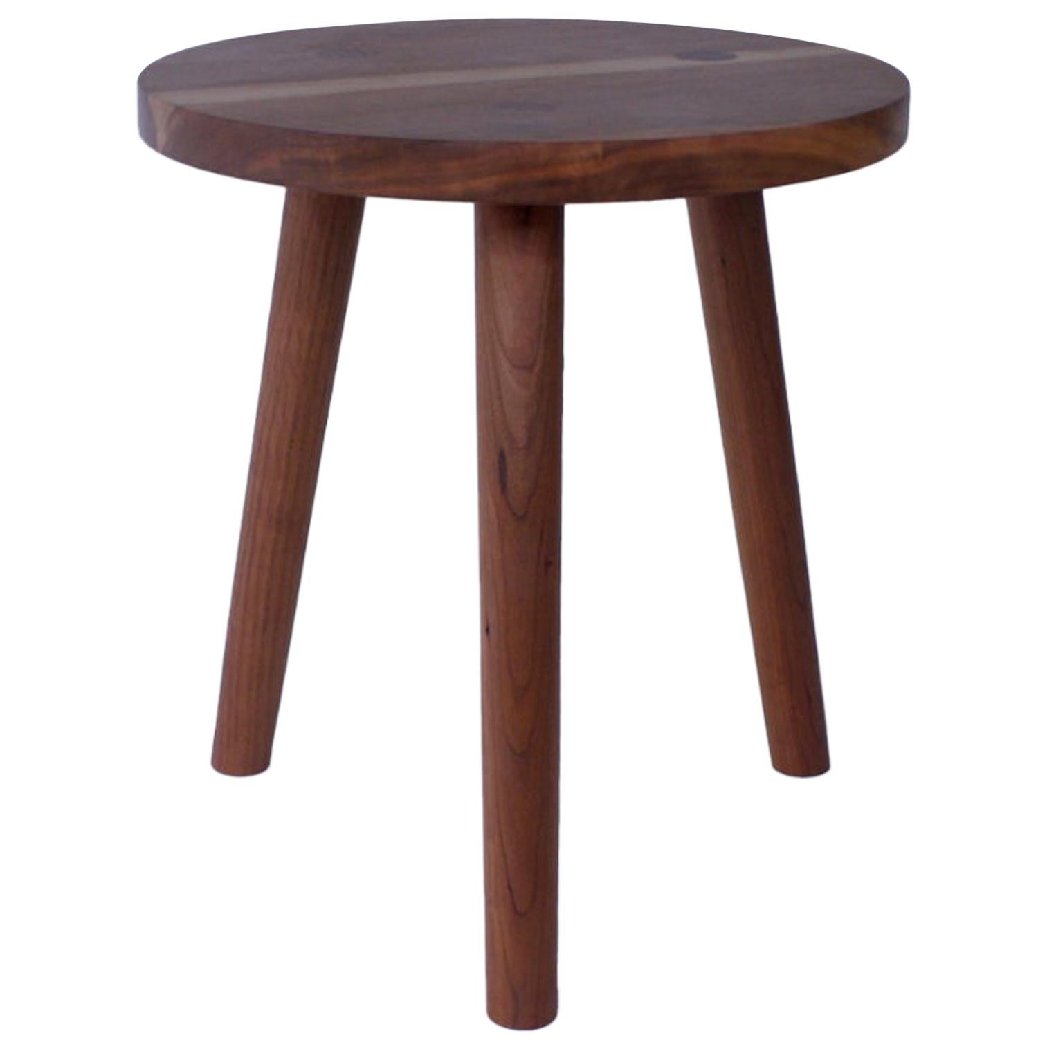 Bare a Handmade Wood Stool or Side Table Available in Custom Sizing and Finishes For Sale
