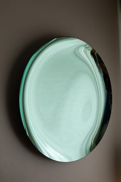 Specchio da parete Bare Green di OOM Contemporary Glass