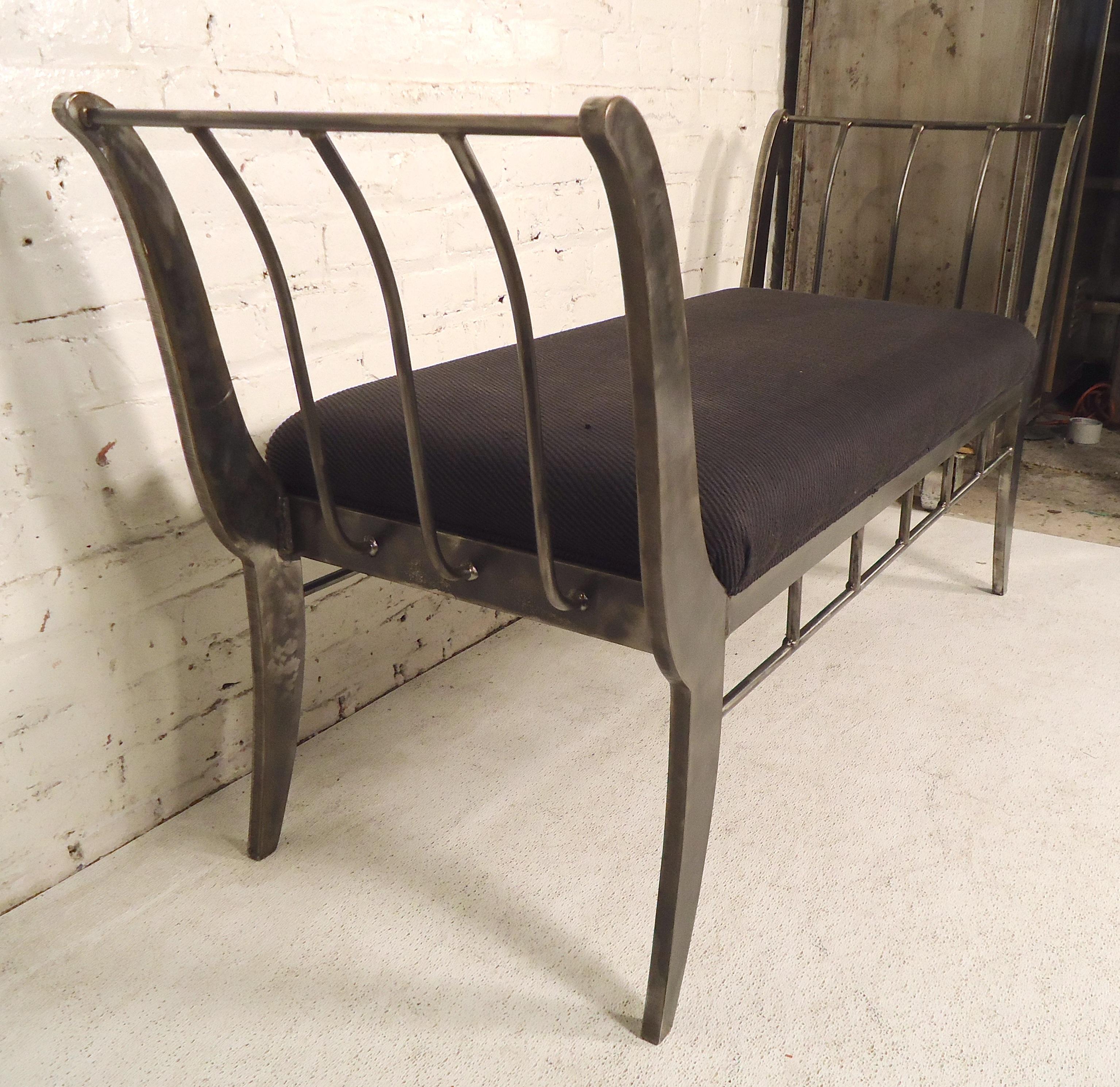 20th Century Bare Metal Style Bench For Sale