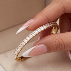 Bare Radiance 14K (or 18k upon request) Yellow Gold Diamond Bangle Bracelet