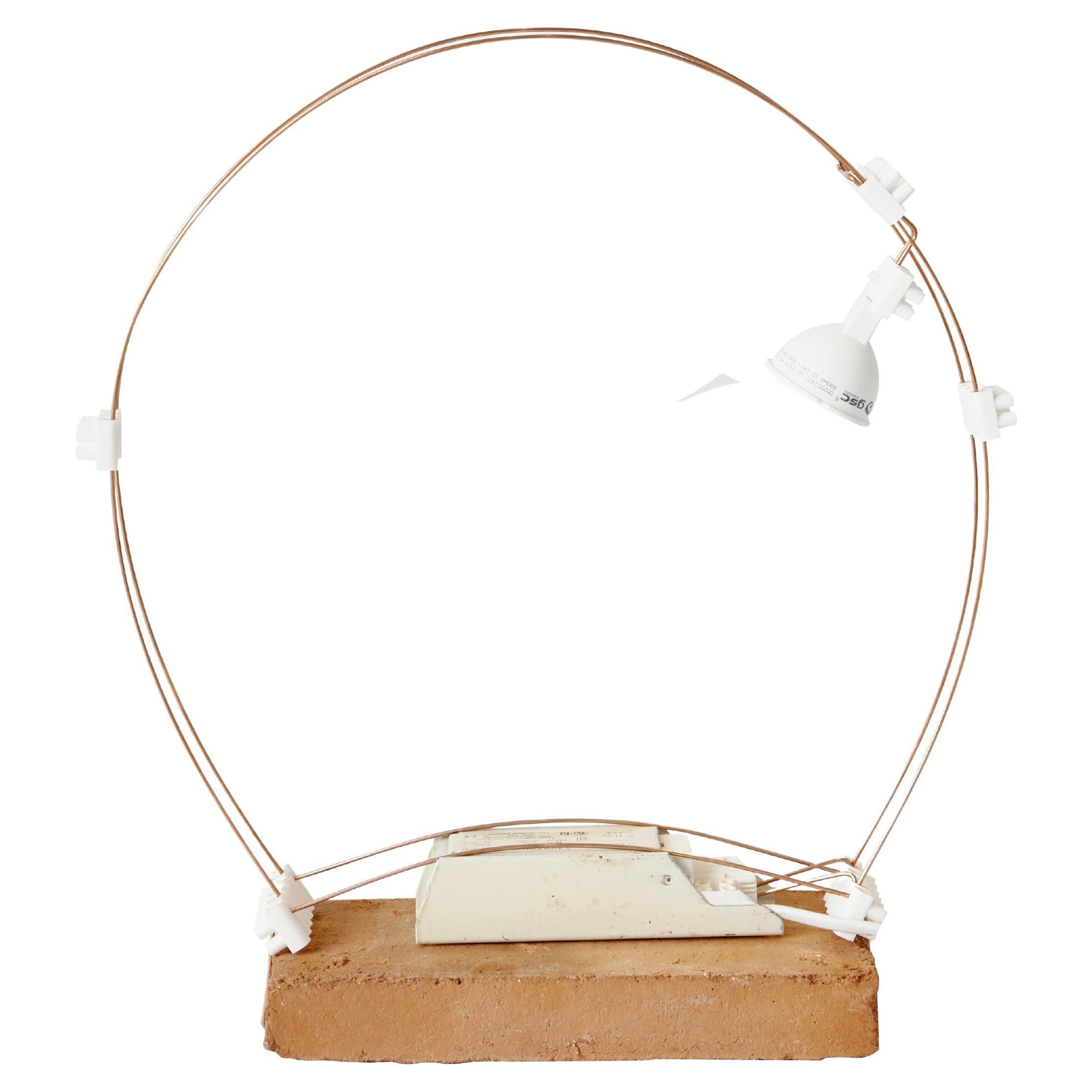 B.A.R.E Series, 'Small Circular' Copper Table Lamp by Lucas Muñoz Muñoz For Sale