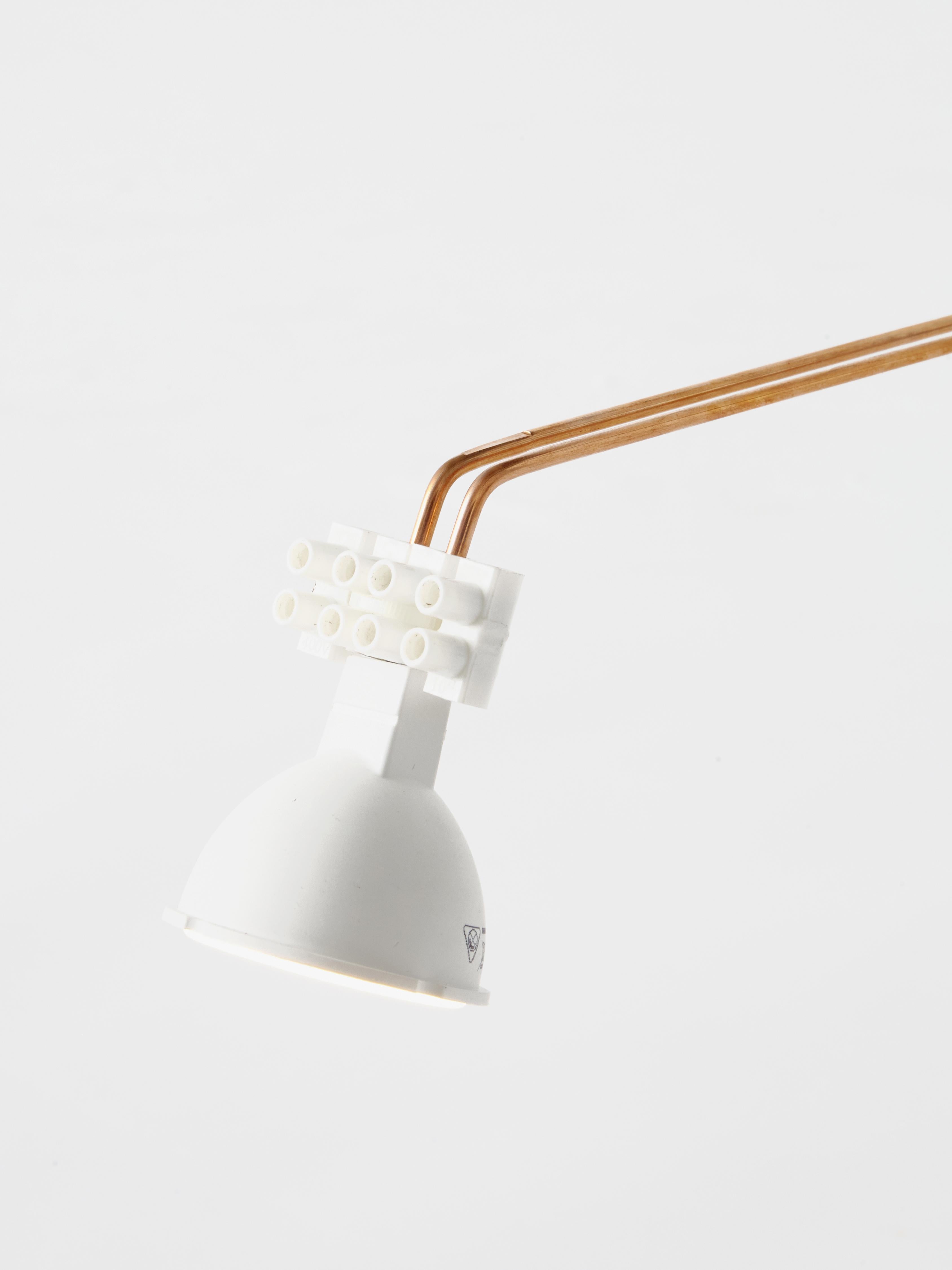 Spanish B.A.R.E Series, 'Small Simple' Copper Table Lamp by Lucas Muñoz Muñoz For Sale