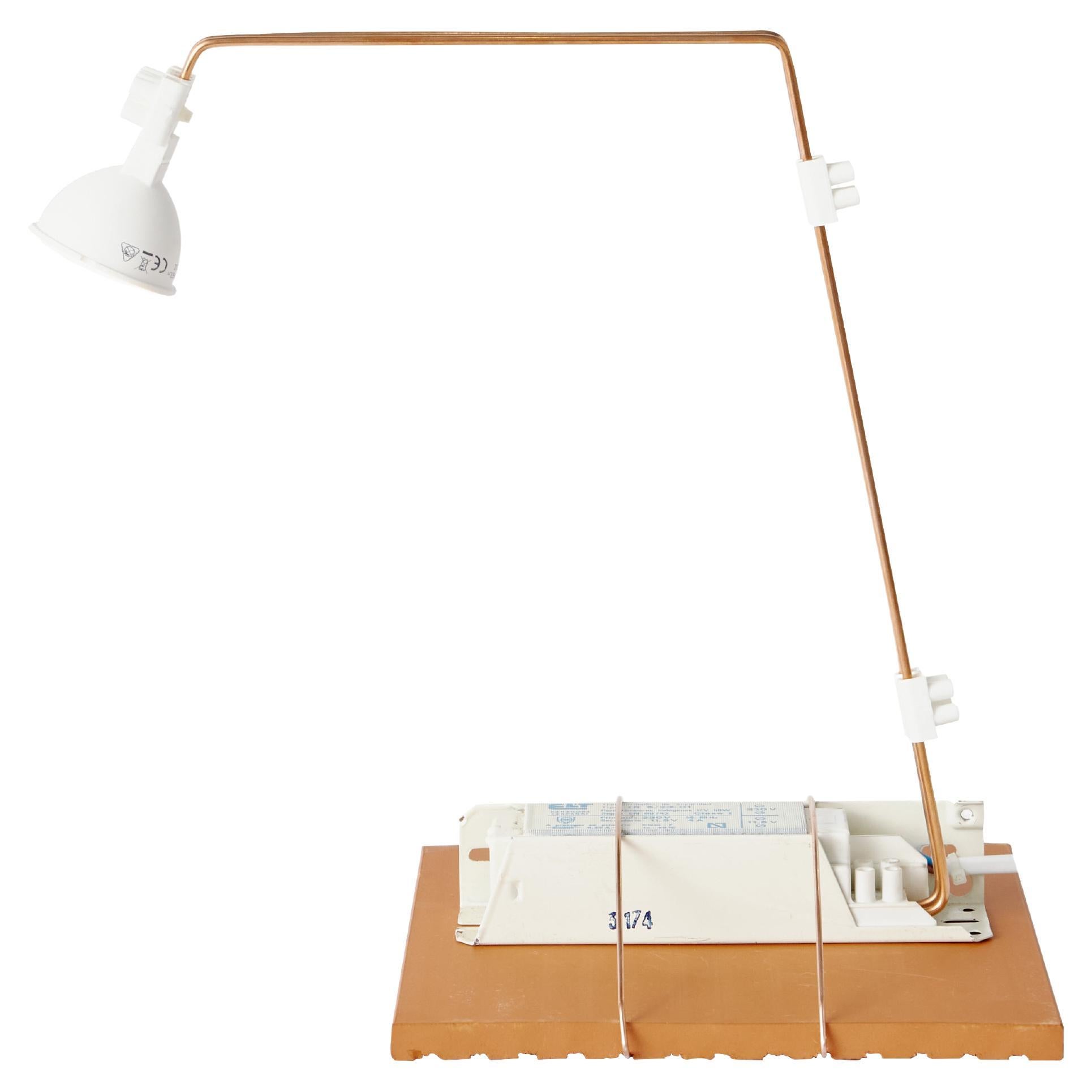 B.A.R.E Series, 'Small Simple' Copper Table Lamp by Lucas Muñoz Muñoz For Sale