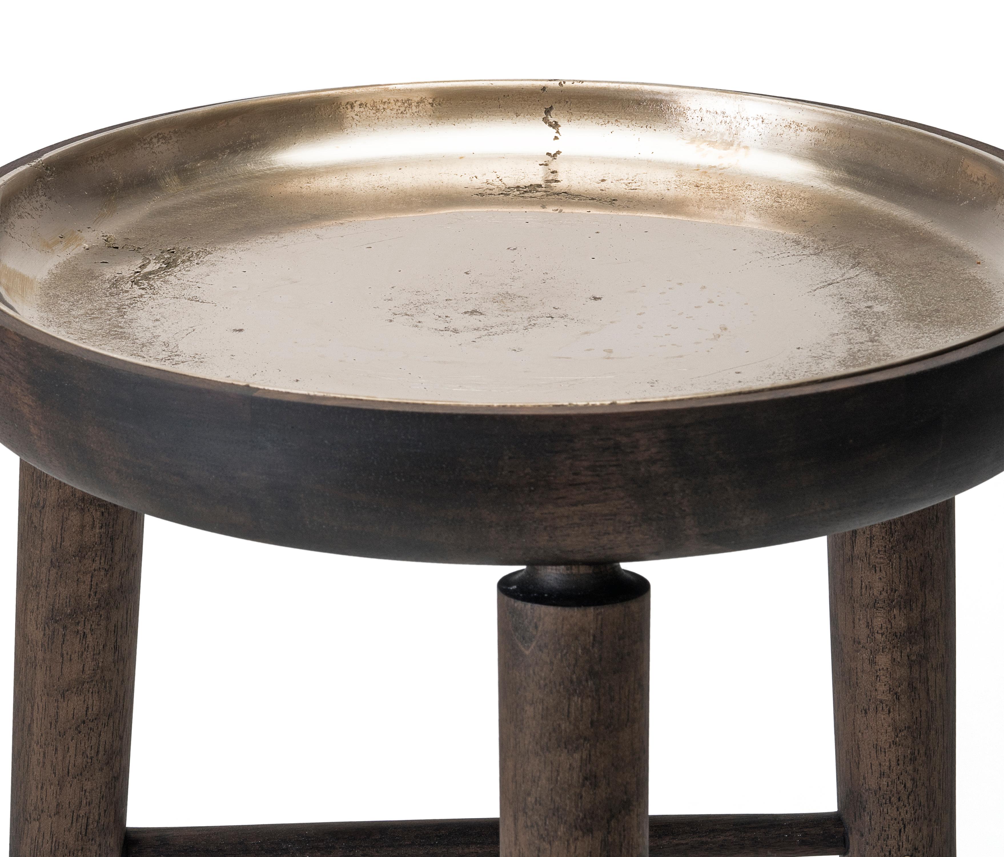tall walnut plant stand