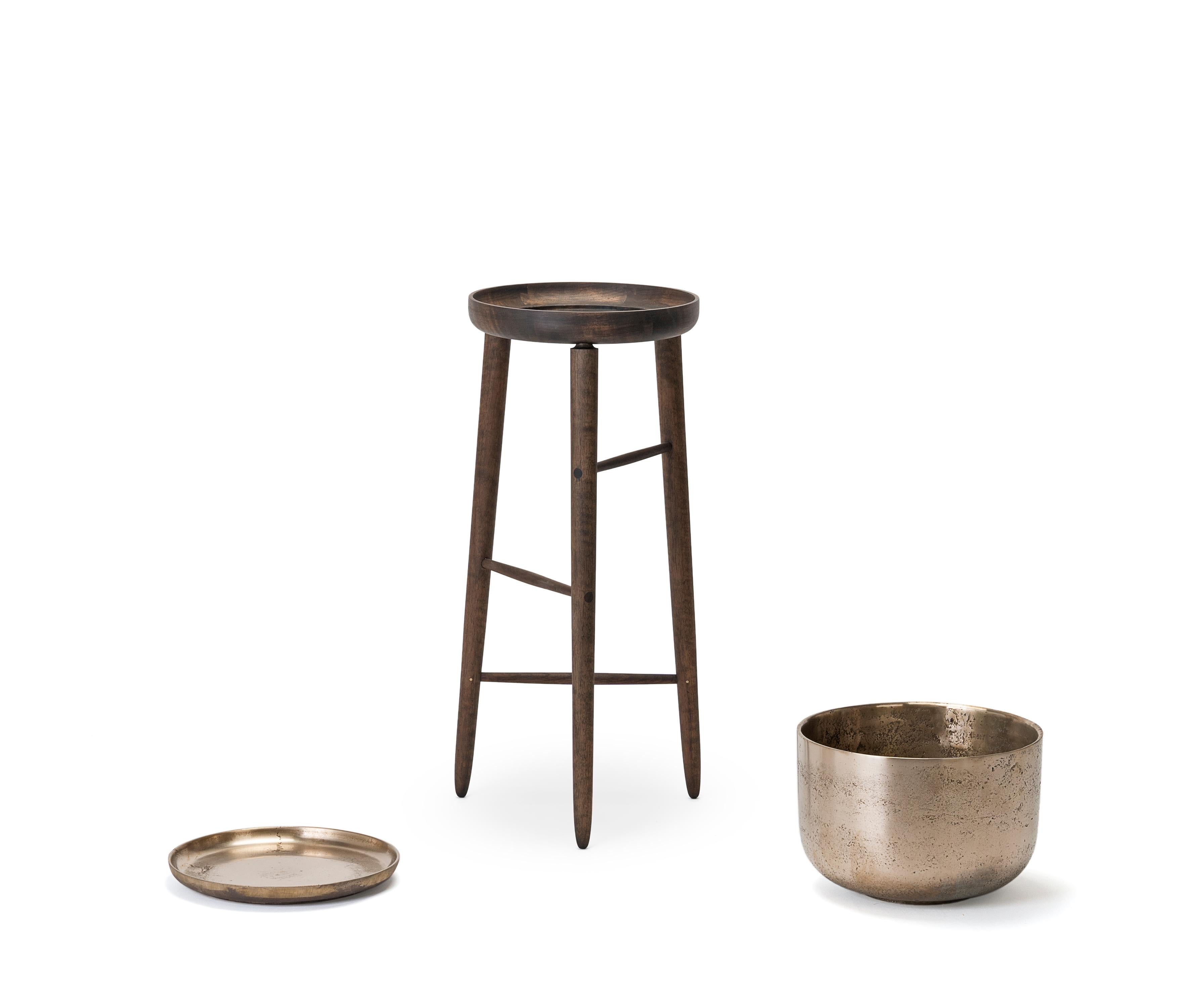 bronze planter stand