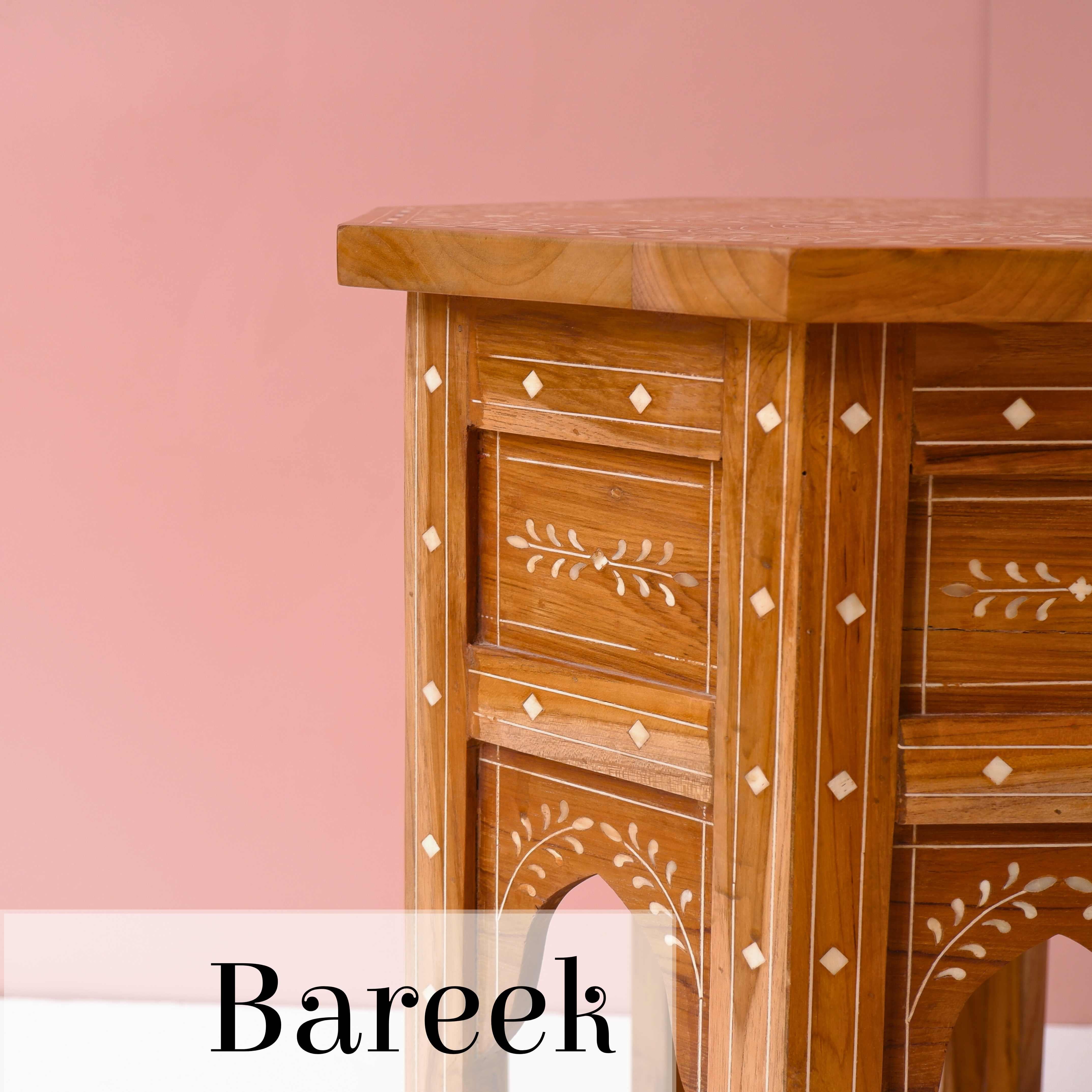 Anglo-Indian Bareek Inlay End Table