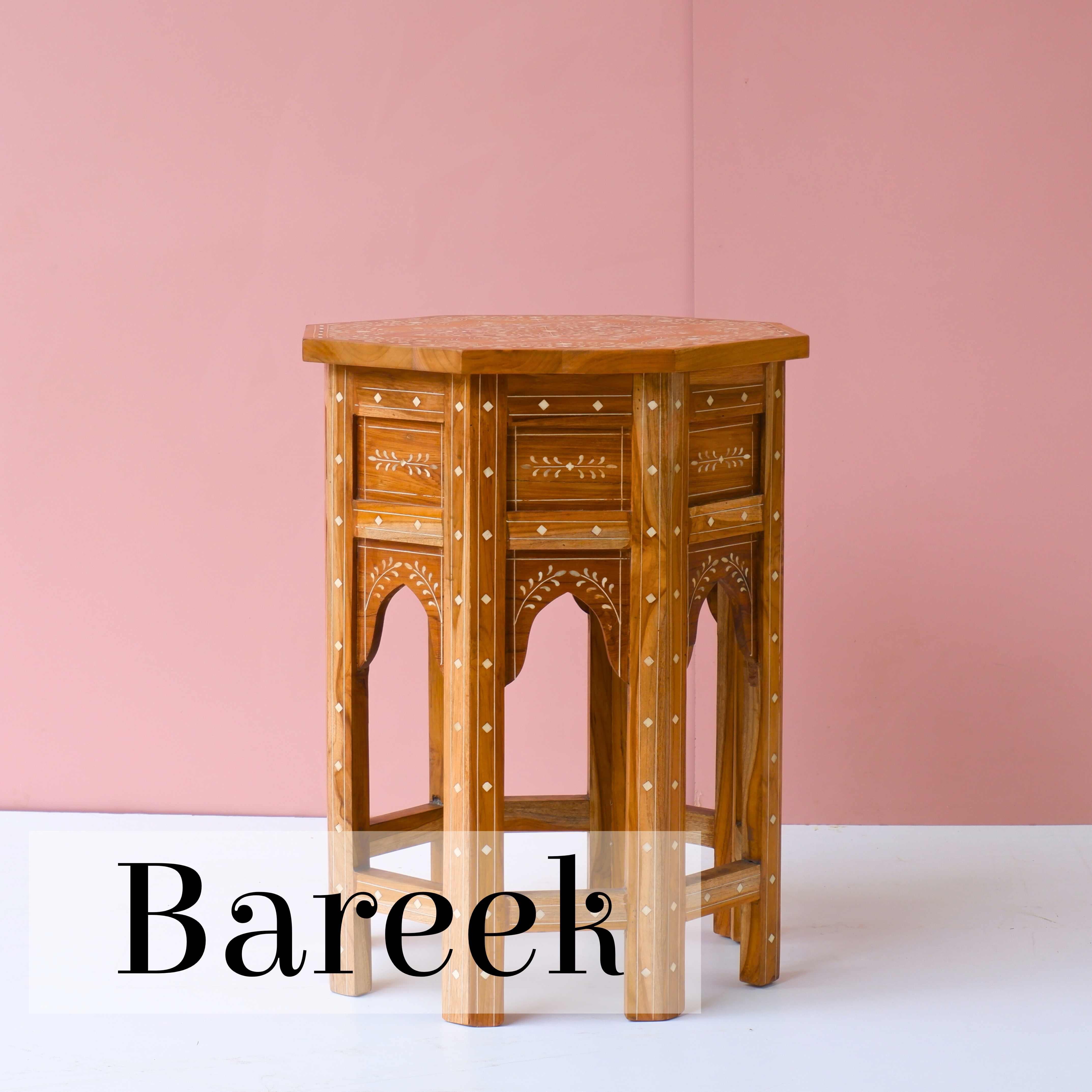 Contemporary Bareek Inlay End Table